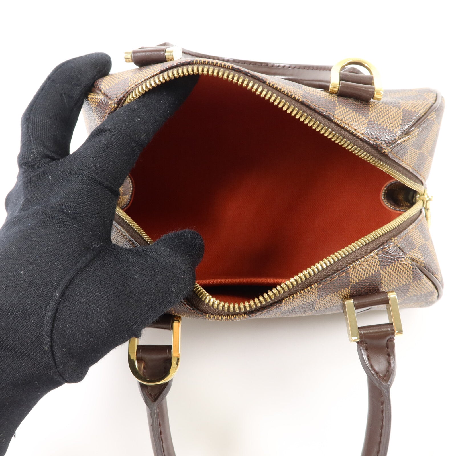 LOUIS VUITTON Damier Rivera Mini金扣手挽袋