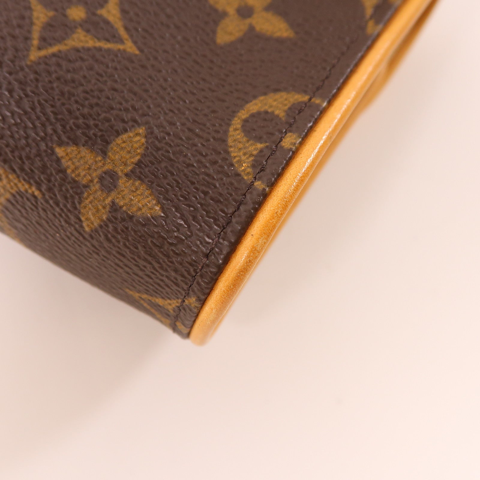 LOUIS VUITTON Monogram Pochette Florentine金扣腰包啡色