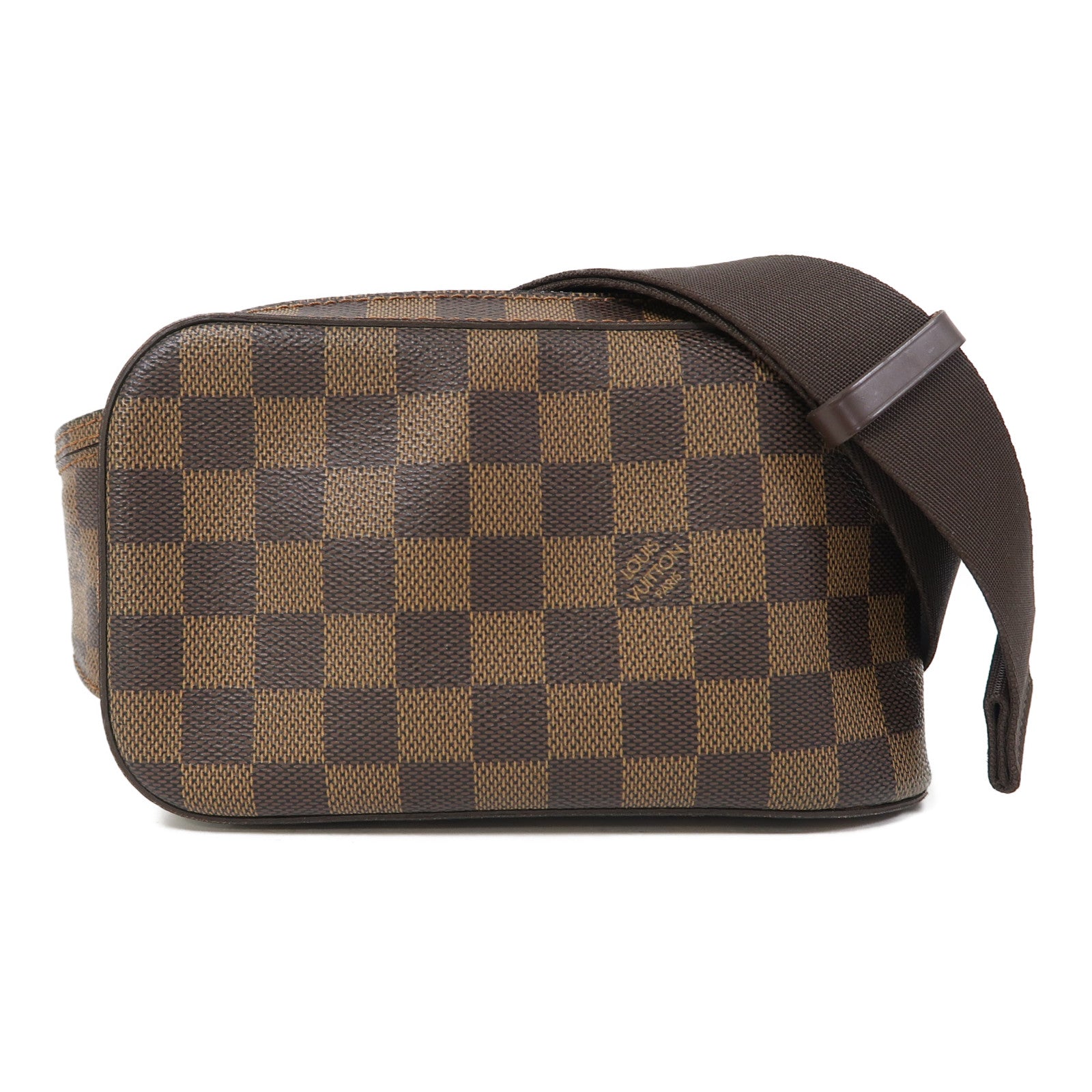 LOUIS VUITTON 【激減優惠】Damier Ebene Geronimos金扣腰包啡色