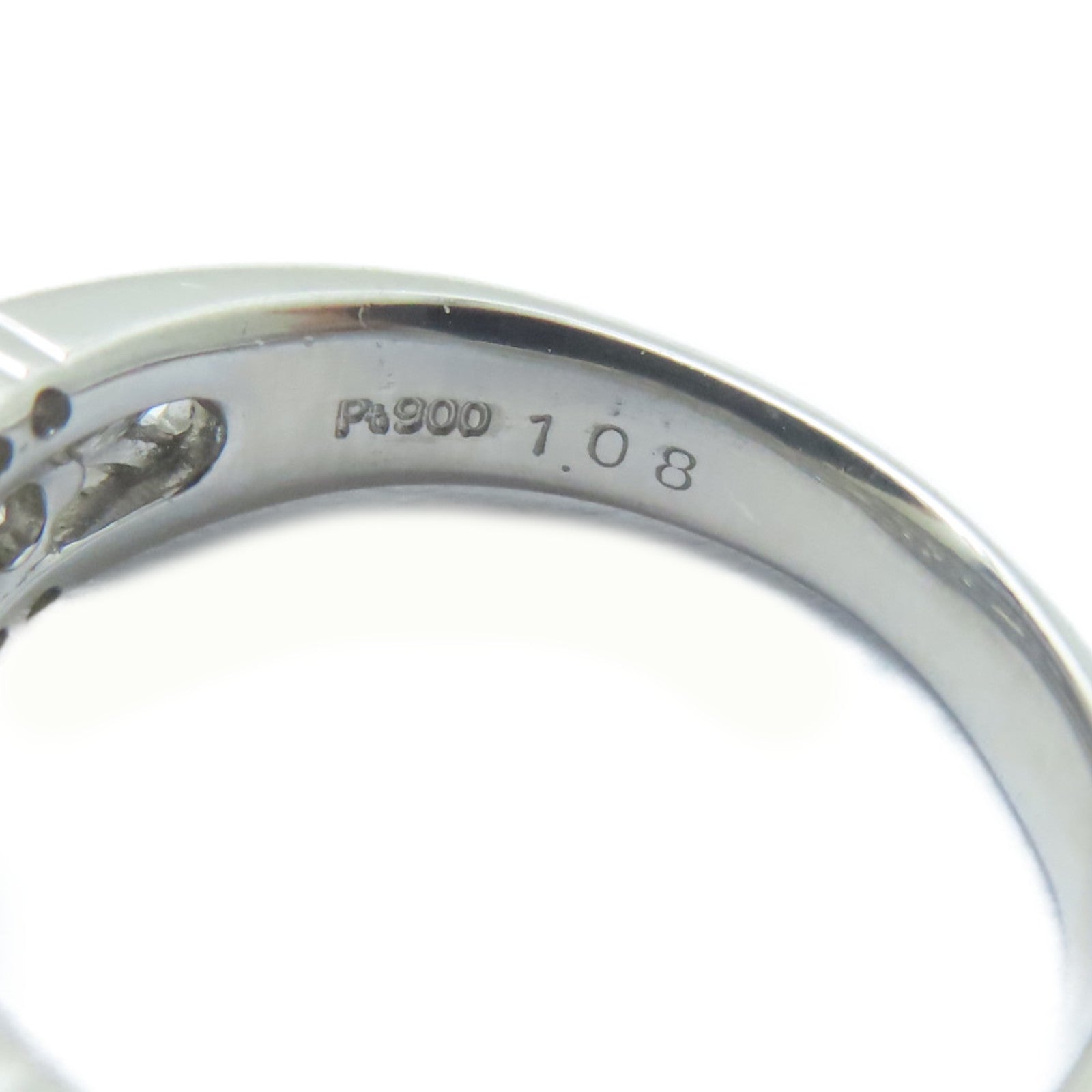 JEWELRY 【激減優惠】PT900鉑金/1.08ct鑚石Diamond Ring戒指US#7