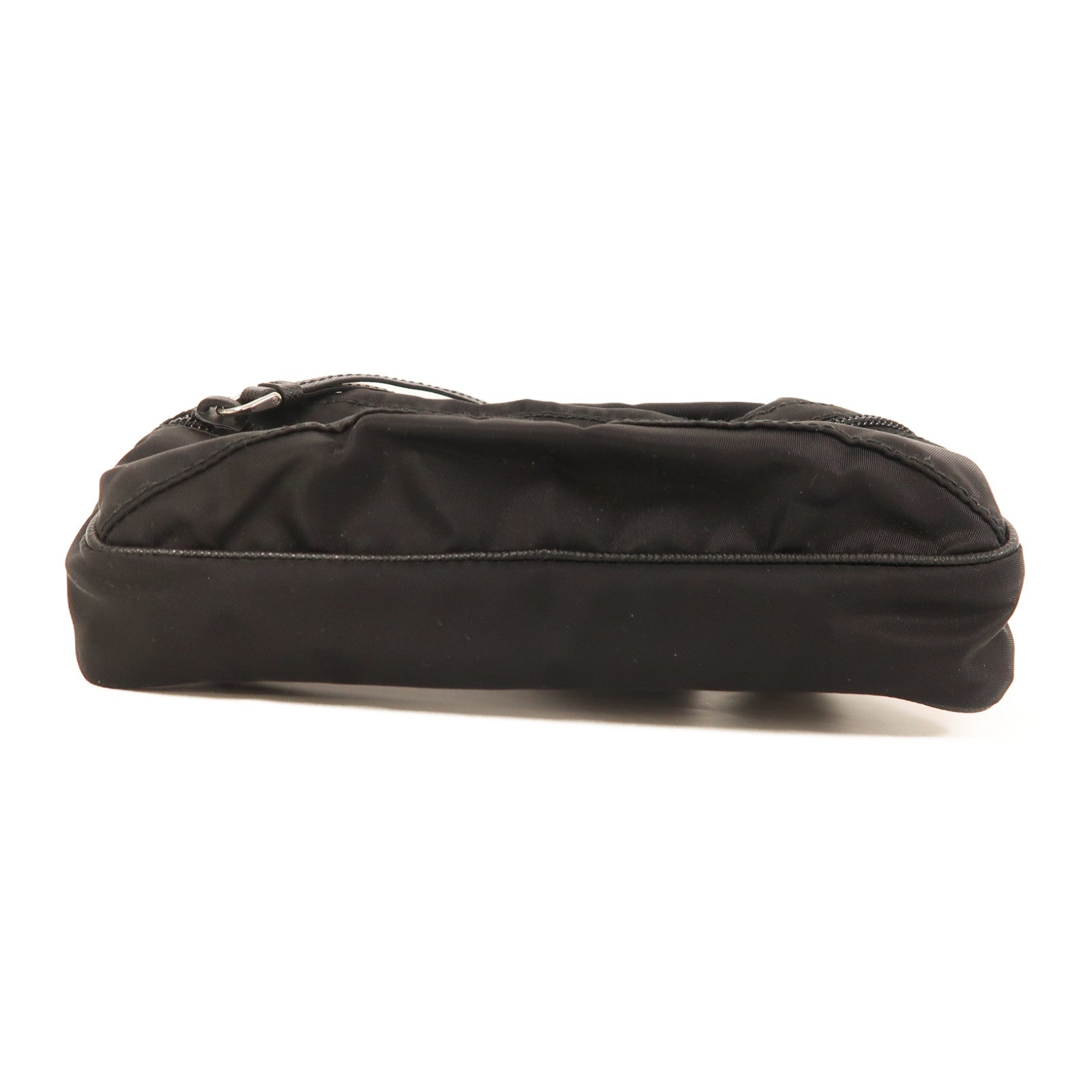 PRADA 尼龍Waist Bag銀扣腰包黑色