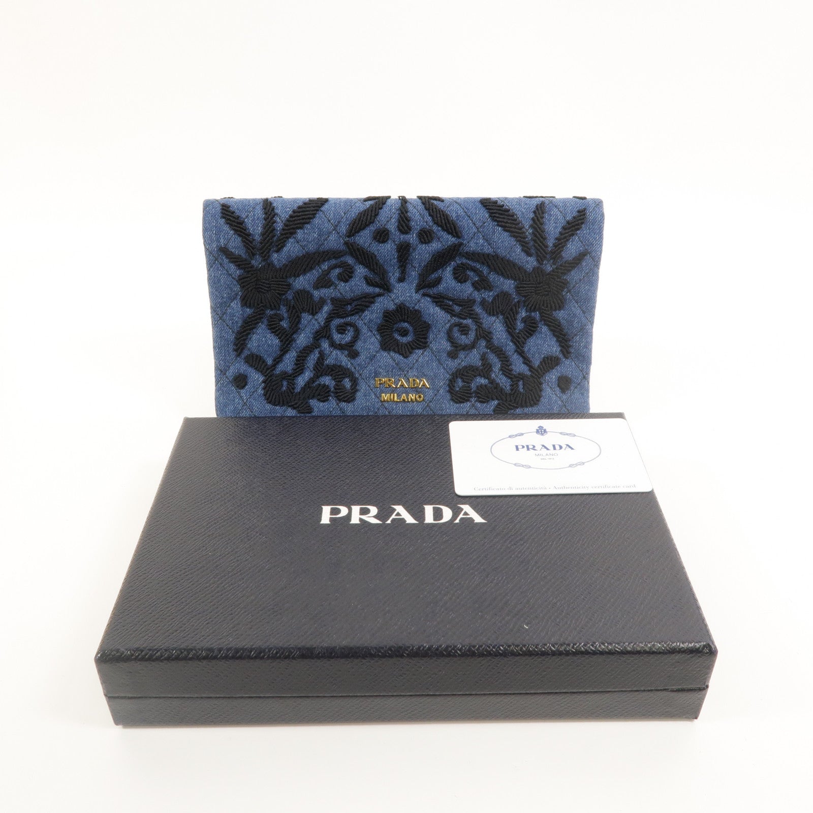 PRADA 牛仔布Clutch手拿包
