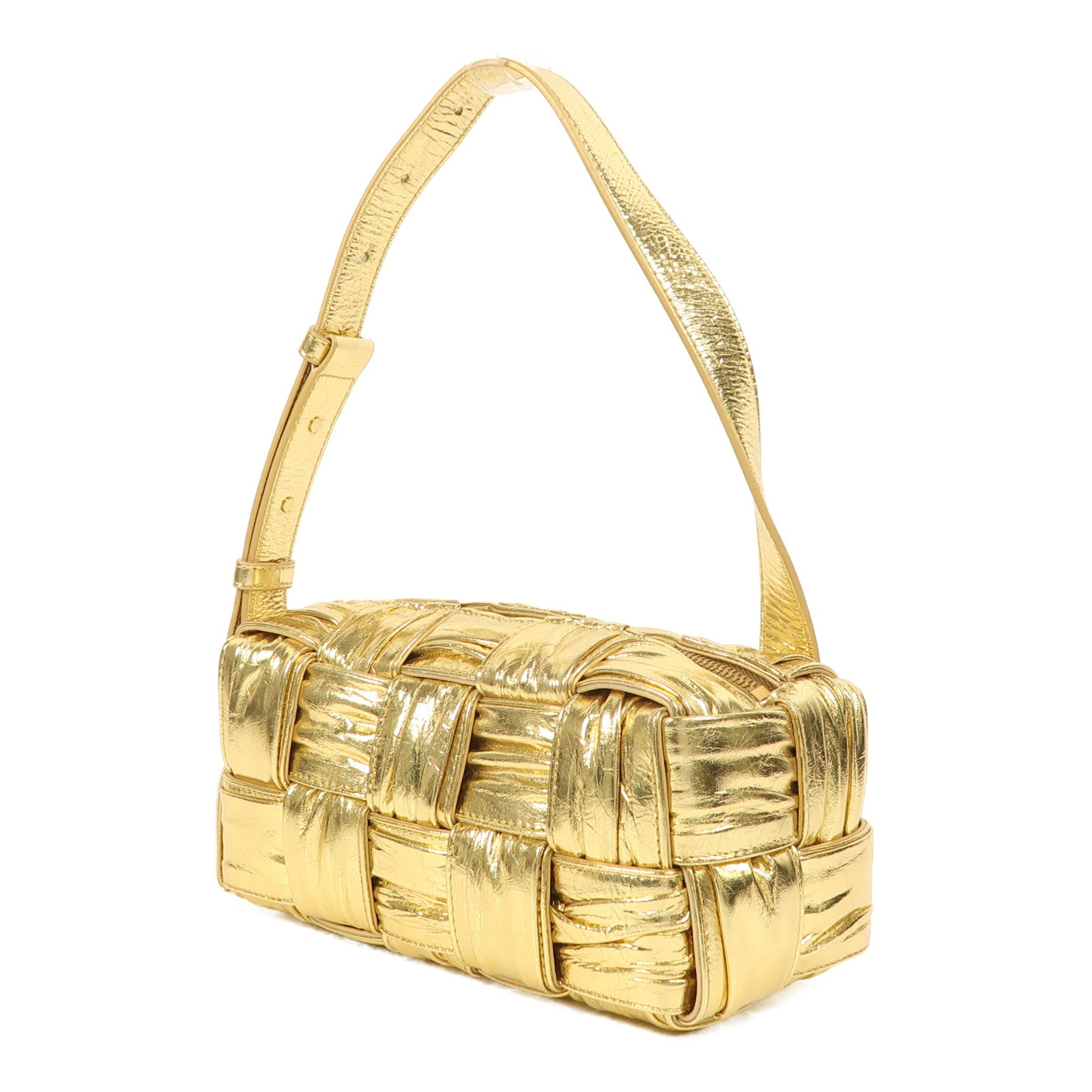 BOTTEGA VENETA 羊皮皮革Brick Cassette Small金扣肩背袋