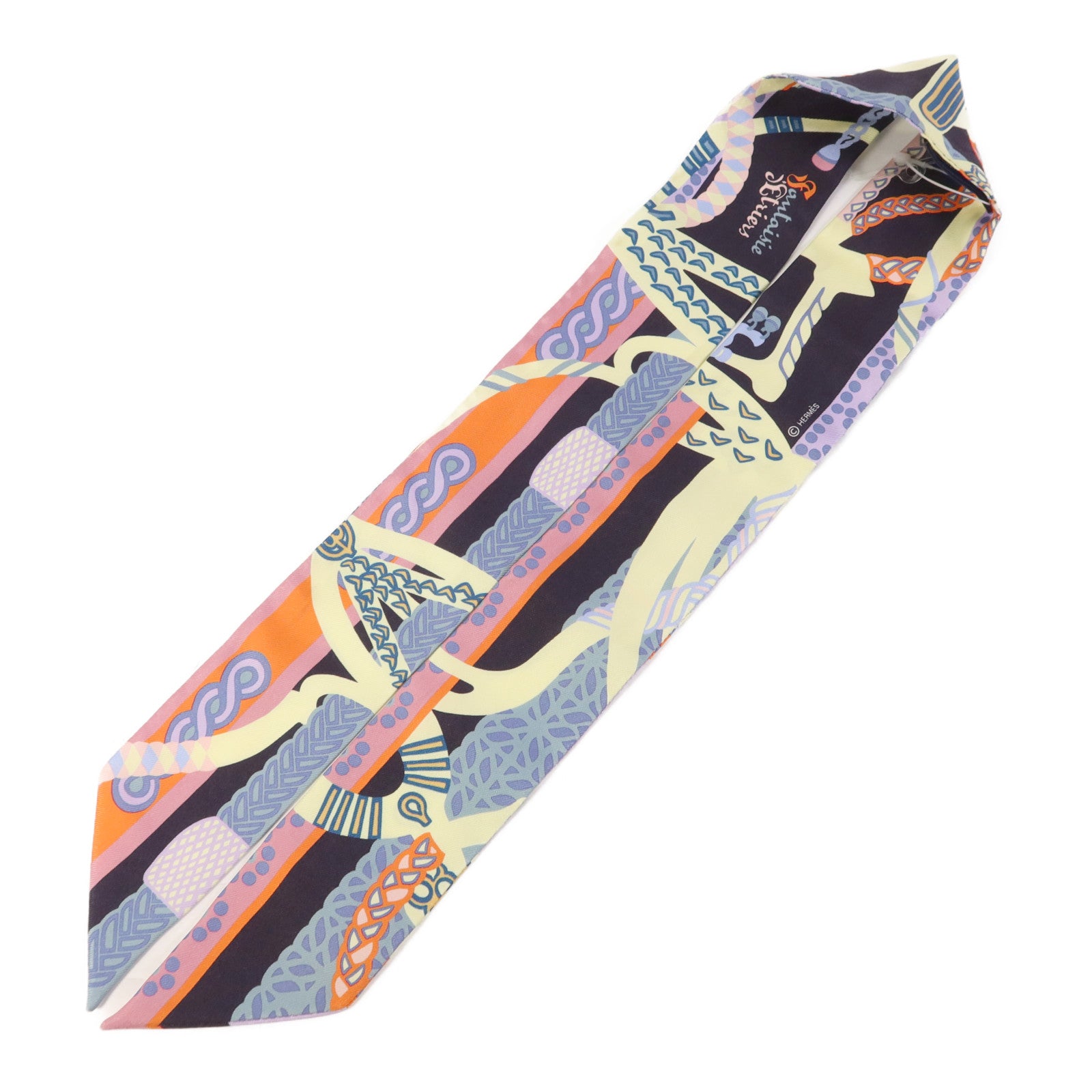 HERMES 絲質Twilly絲巾Multicolor