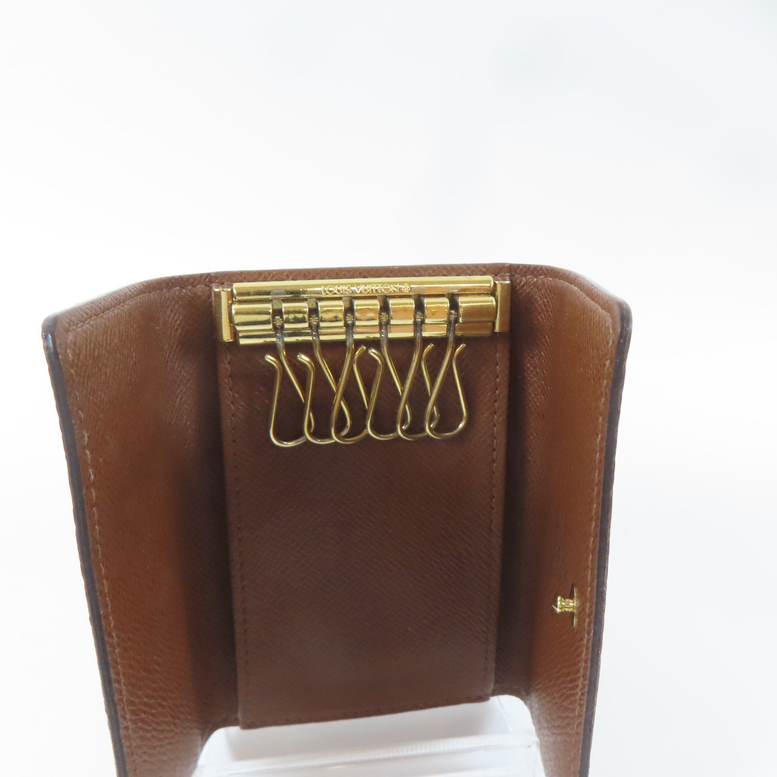 LOUIS VUITTON Monogram Key Case金扣鎖匙包啡色