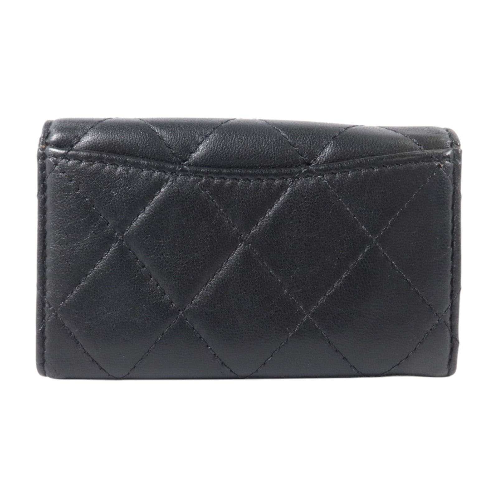 CHANEL 羊皮皮革Key Case銀扣鎖匙包