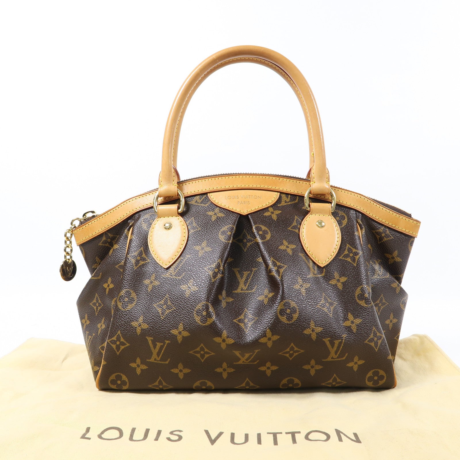 LOUIS VUITTON Monogram Tivoli PM金扣手挽袋啡色