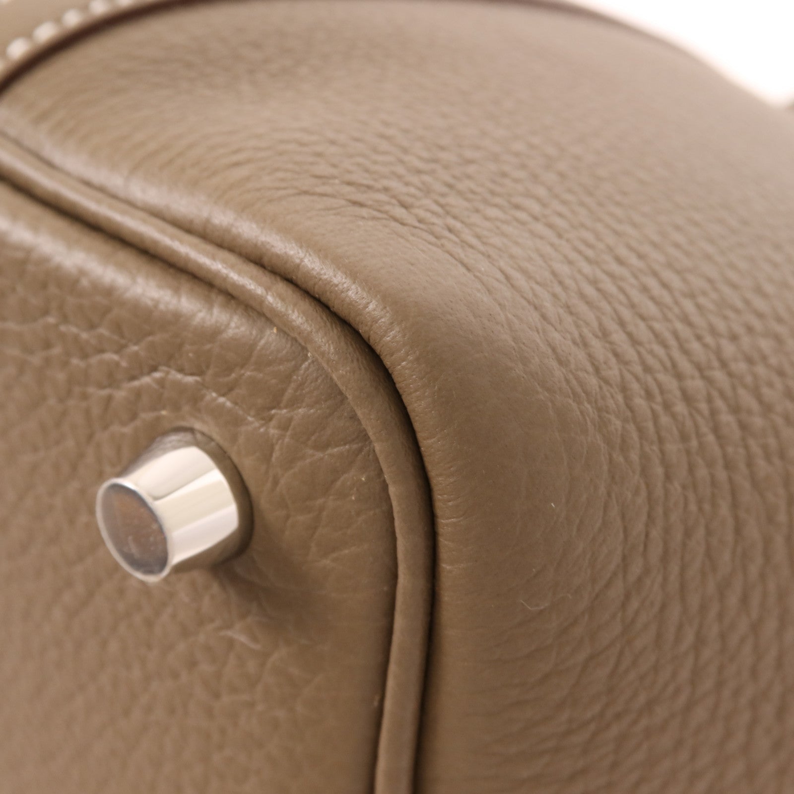 HERMES Clemence皮革Picotin PM銀扣手挽袋