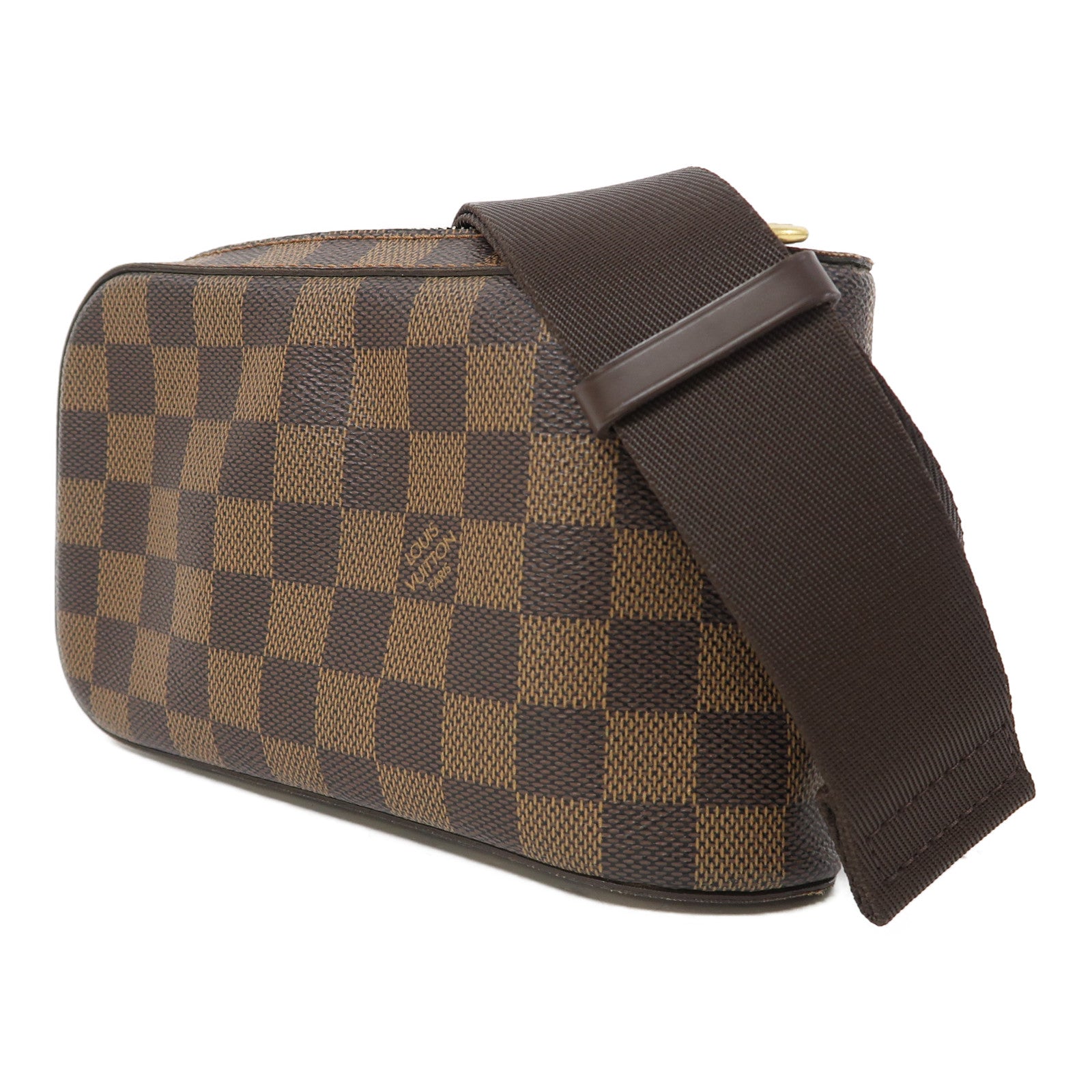LOUIS VUITTON 【激減優惠】Damier Ebene Geronimos金扣腰包啡色