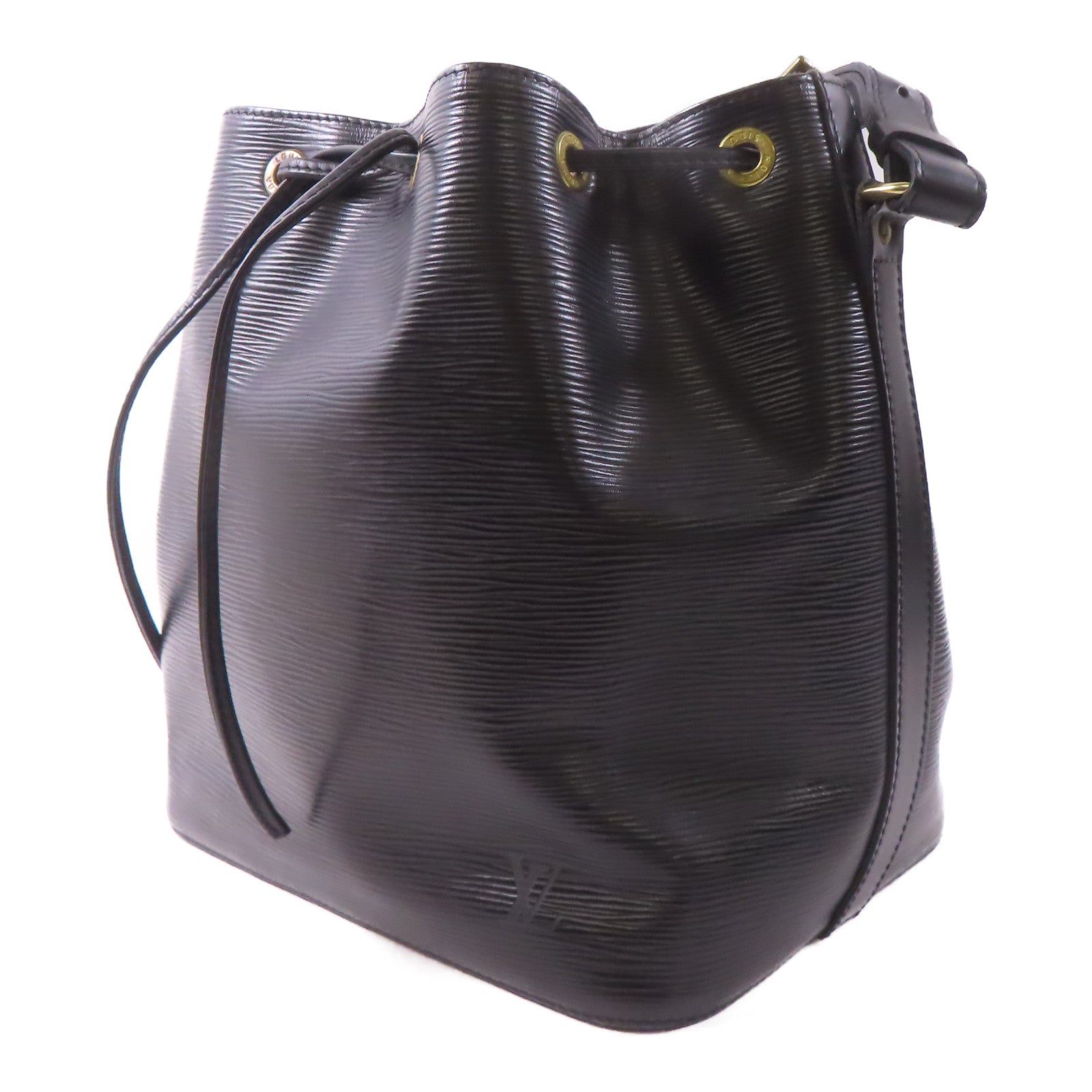 LOUIS VUITTON Epi Noe Bucket Bag金扣肩背袋黑色