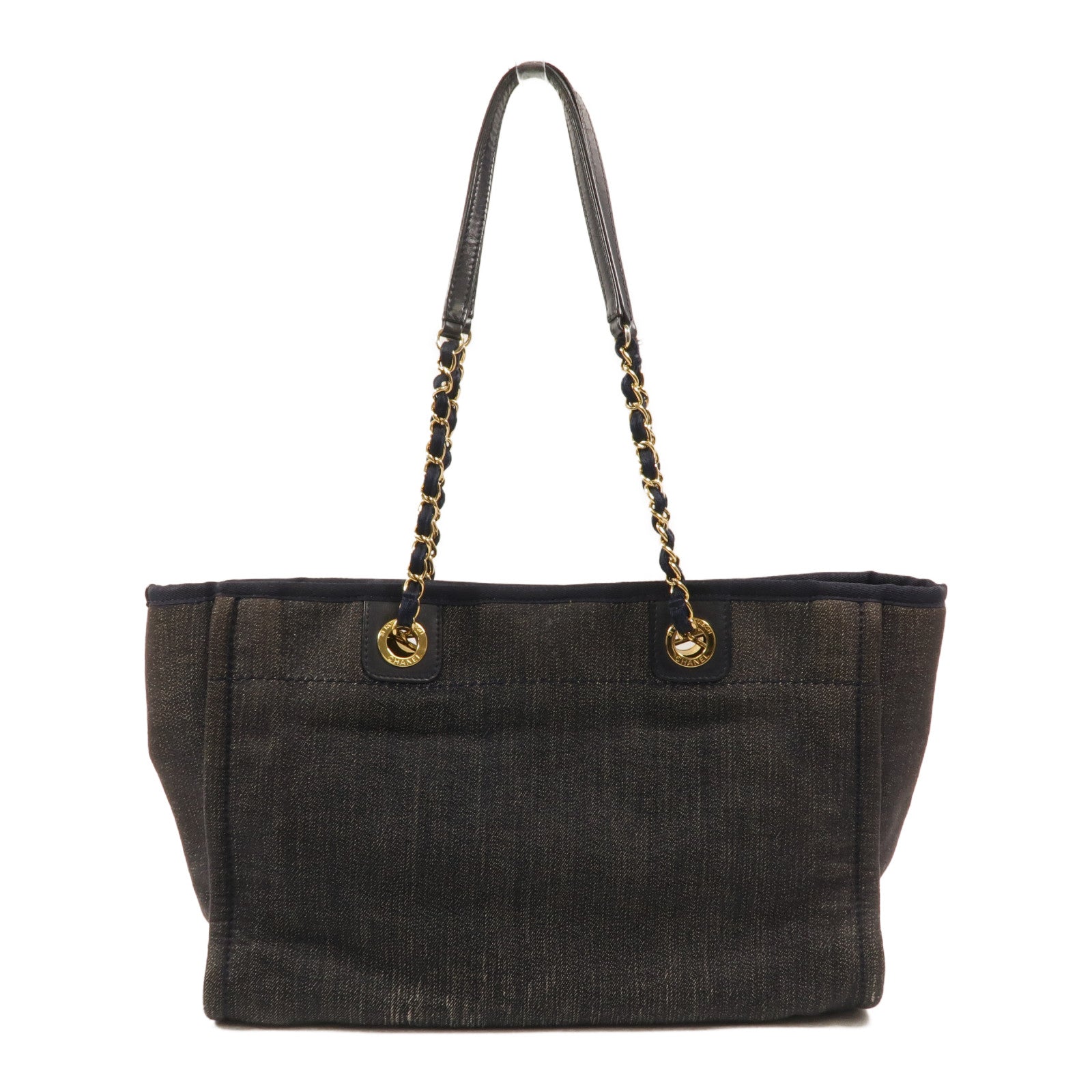 CHANEL 帆布Deauville Tote Small肩背袋