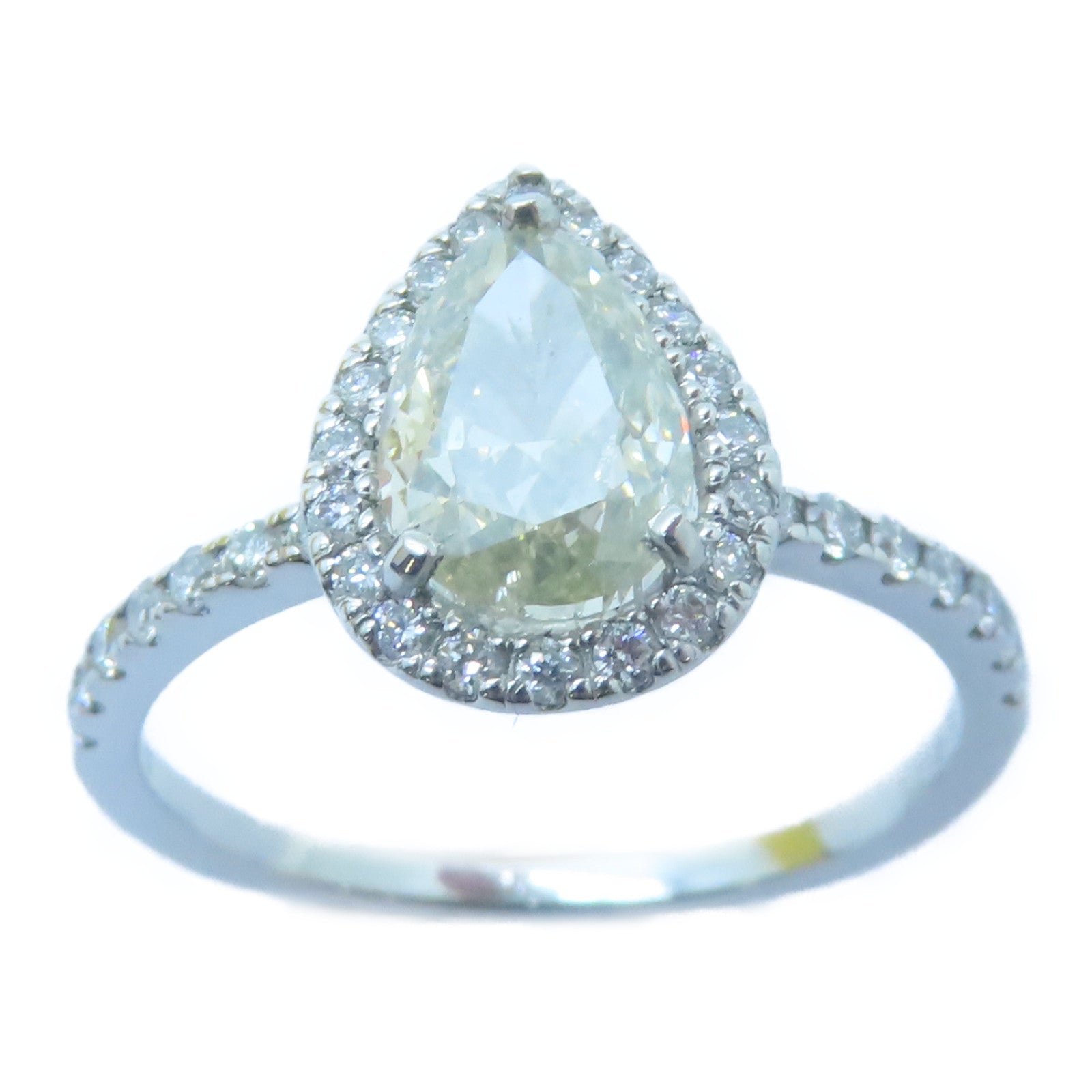 JEWELRY PT950鉑金Diamond Ring 1.012ct/0.26ct鑽石戒指US#6.25