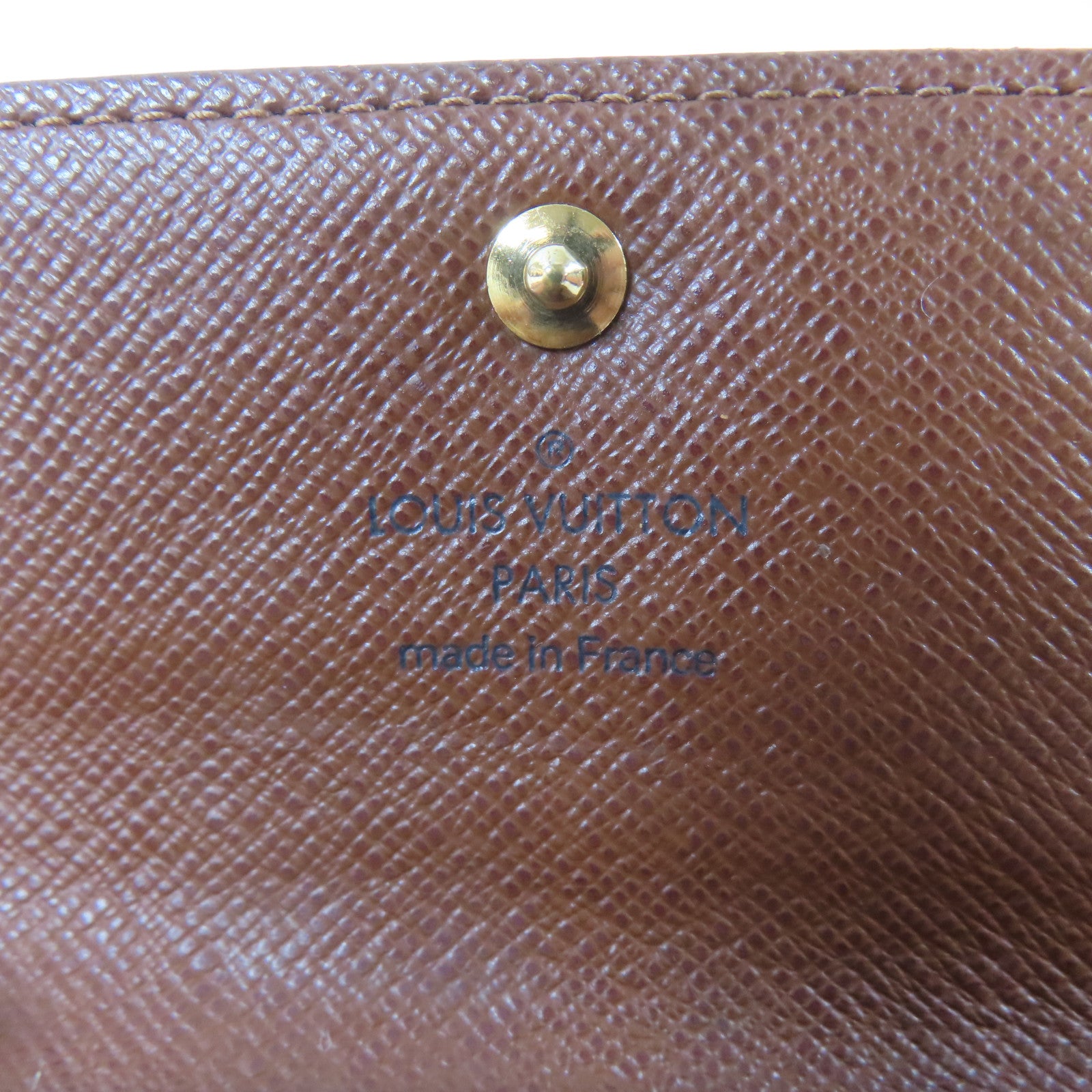 LOUIS VUITTON Monogram Key Case金扣鎖匙包啡色