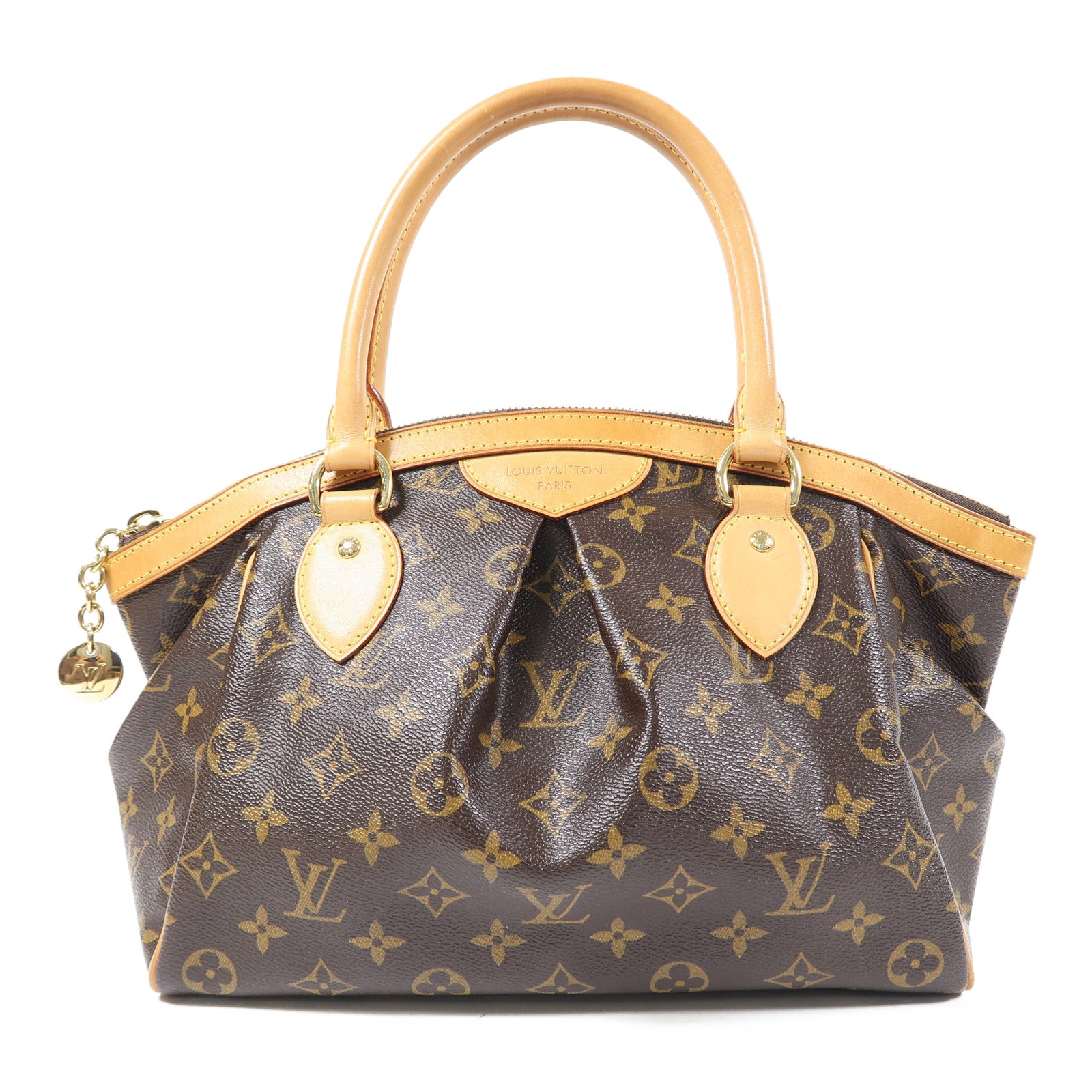 LOUIS VUITTON Monogram Tivoli PM金扣手挽袋啡色
