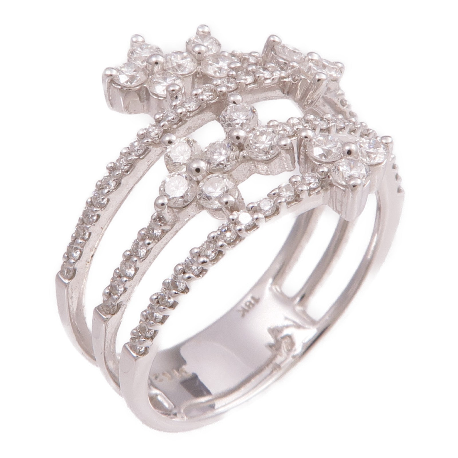 JEWELRY 【激減優惠】18K白金Diamond Ring鑽石戒指US#8.75