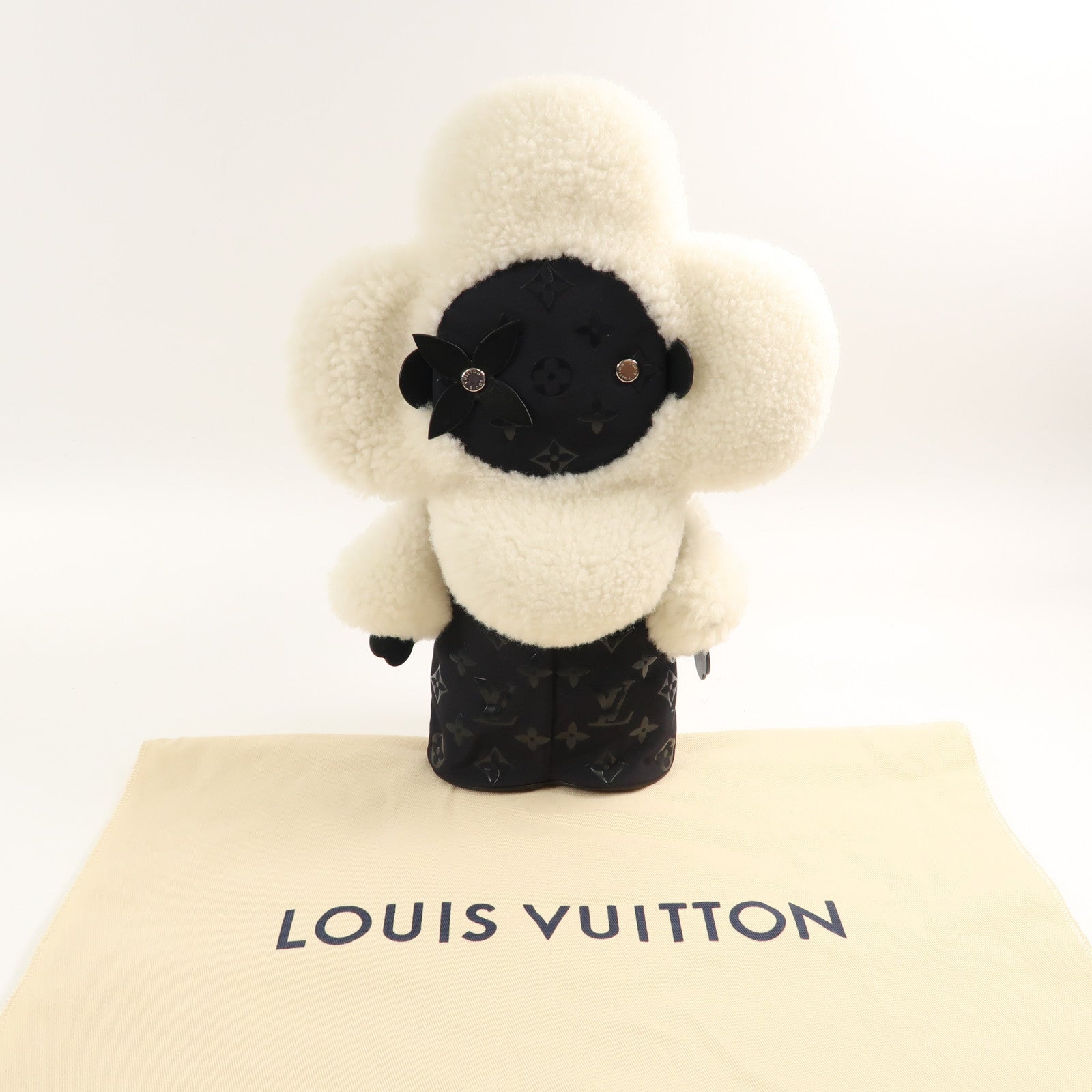 LOUIS VUITTON 羊毛/尼龍Vivienne Backpack銀扣背包