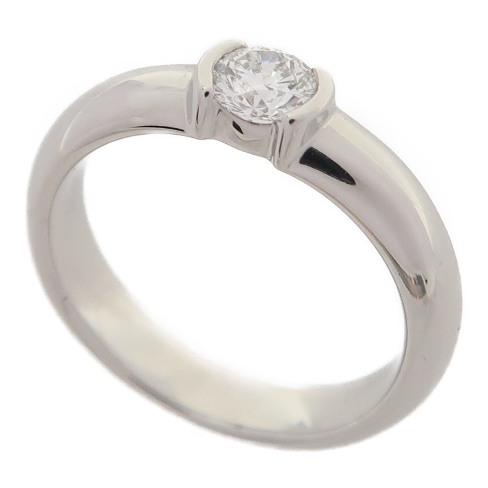 TIFFANY＆CO 【激減優惠】Pt950鉑金Diamond Ring0.29ct鑽石戒指US#4.75