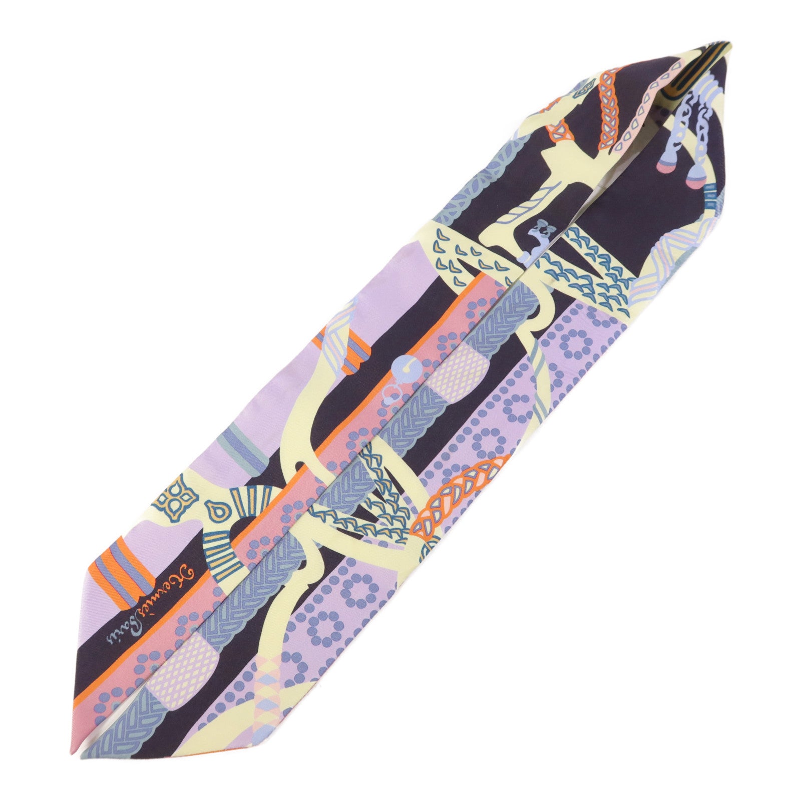 HERMES 絲質Twilly絲巾Multicolor