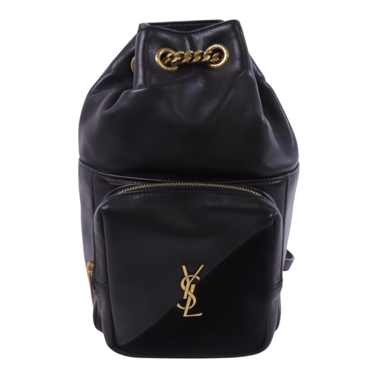 YVES SAINT LAURENT 牛皮皮革Backpack金扣背包