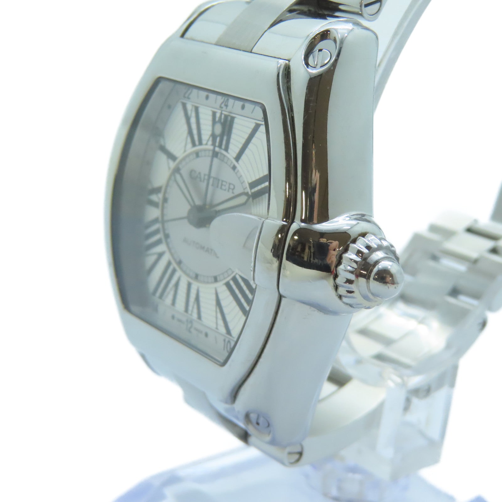 CARTIER 【激減優惠】Roadstar不鏽鋼手錶自動機芯銀色
