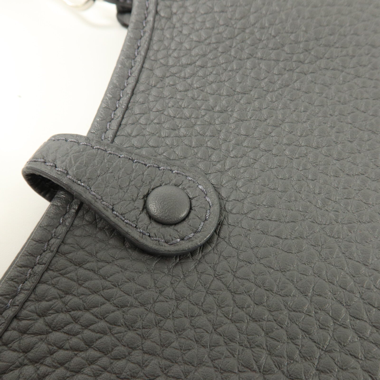 HERMES Clemence皮革Evelyne TPM肩背袋Gris Misty