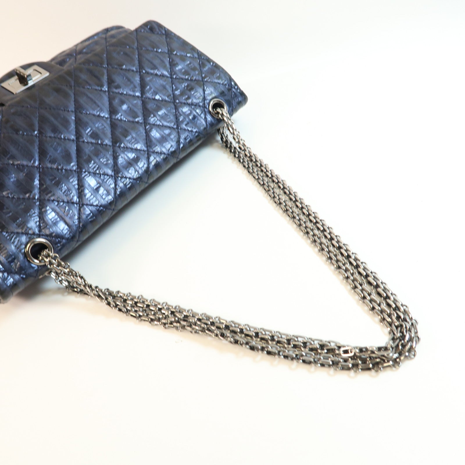 CHANEL 【激減優惠】牛皮皮革Chain Shoulder銀扣鏈帶肩背袋