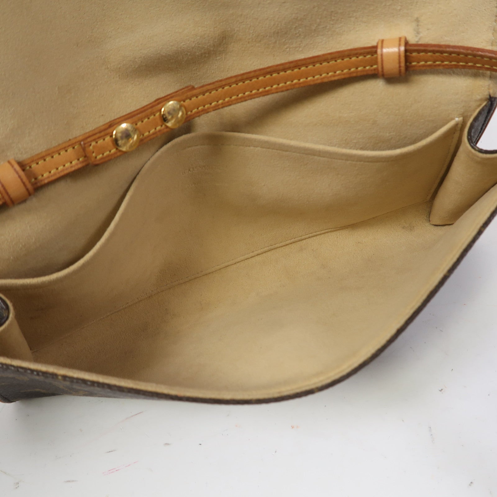 LOUIS VUITTON 【激減優惠】Monogram Pochette Twin GM金扣肩背袋啡色