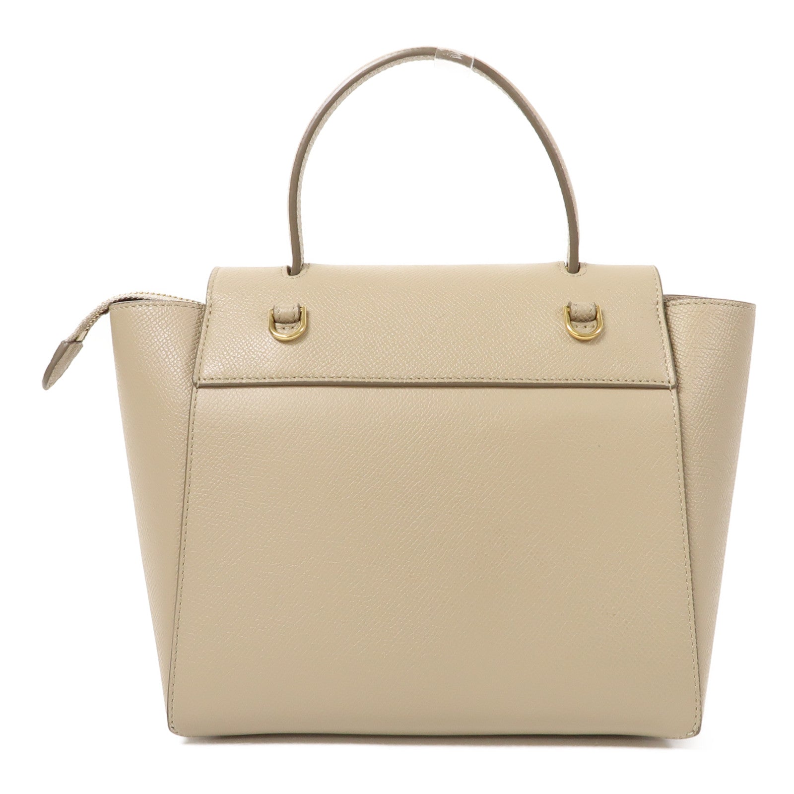 CELINE 牛皮皮革Nano Belt Bag金扣手挽肩背兩用袋米色