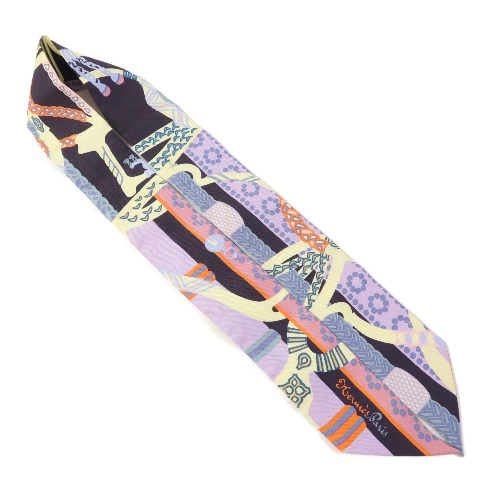 HERMES 絲質Twilly絲巾Multicolor