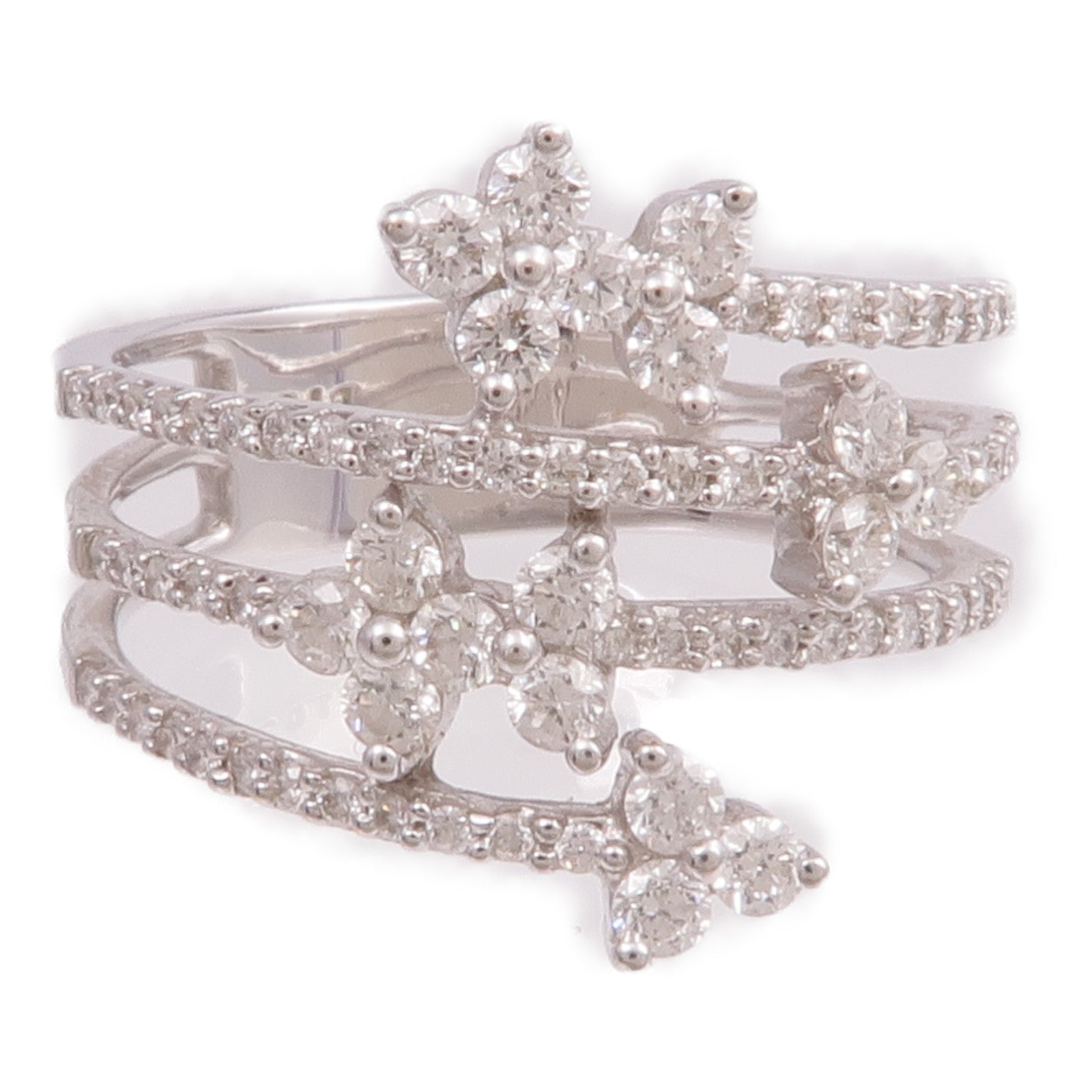 JEWELRY 【激減優惠】18K白金Diamond Ring鑽石戒指US#8.75