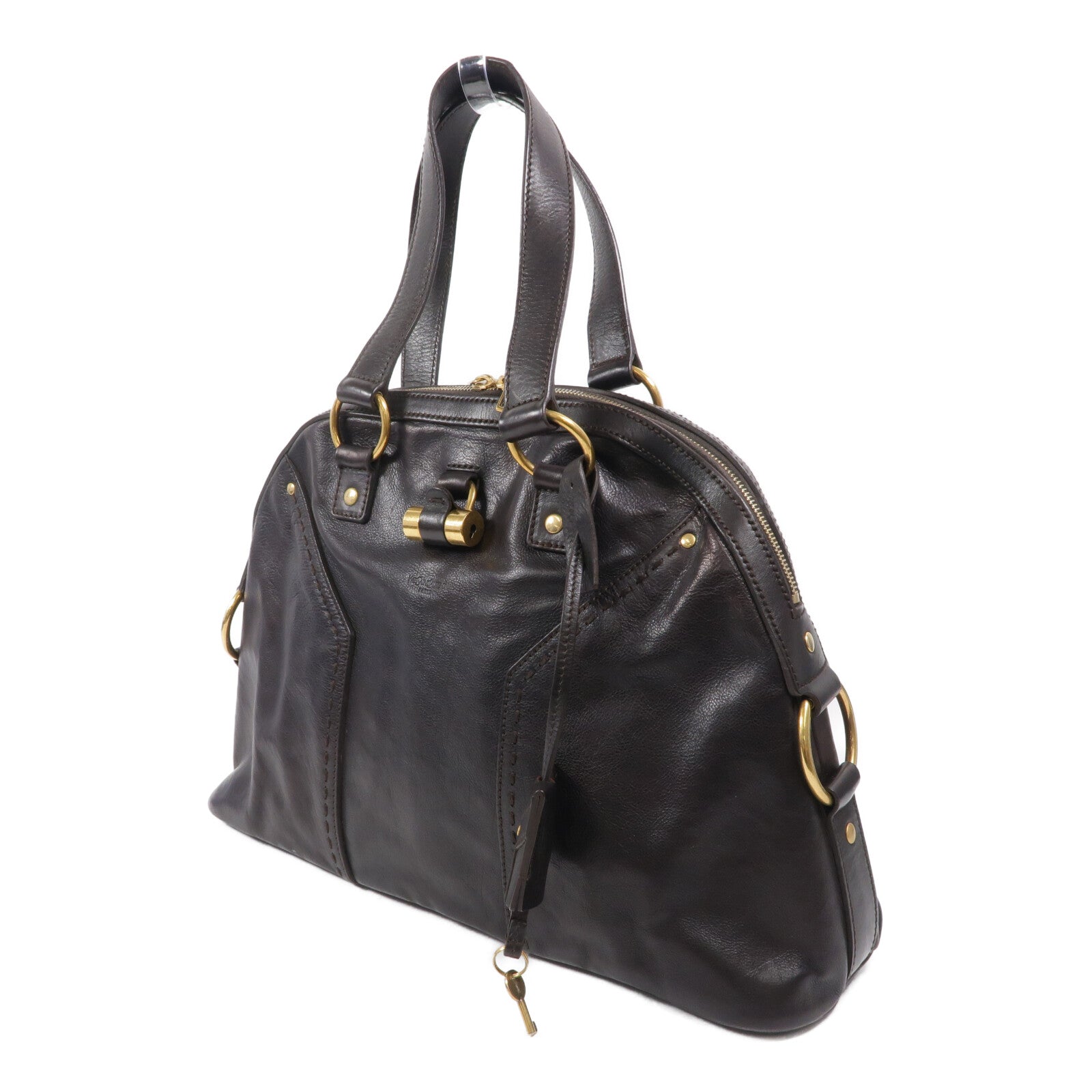 YVES SAINT LAURENT 牛皮皮革Muse Bag手挽袋