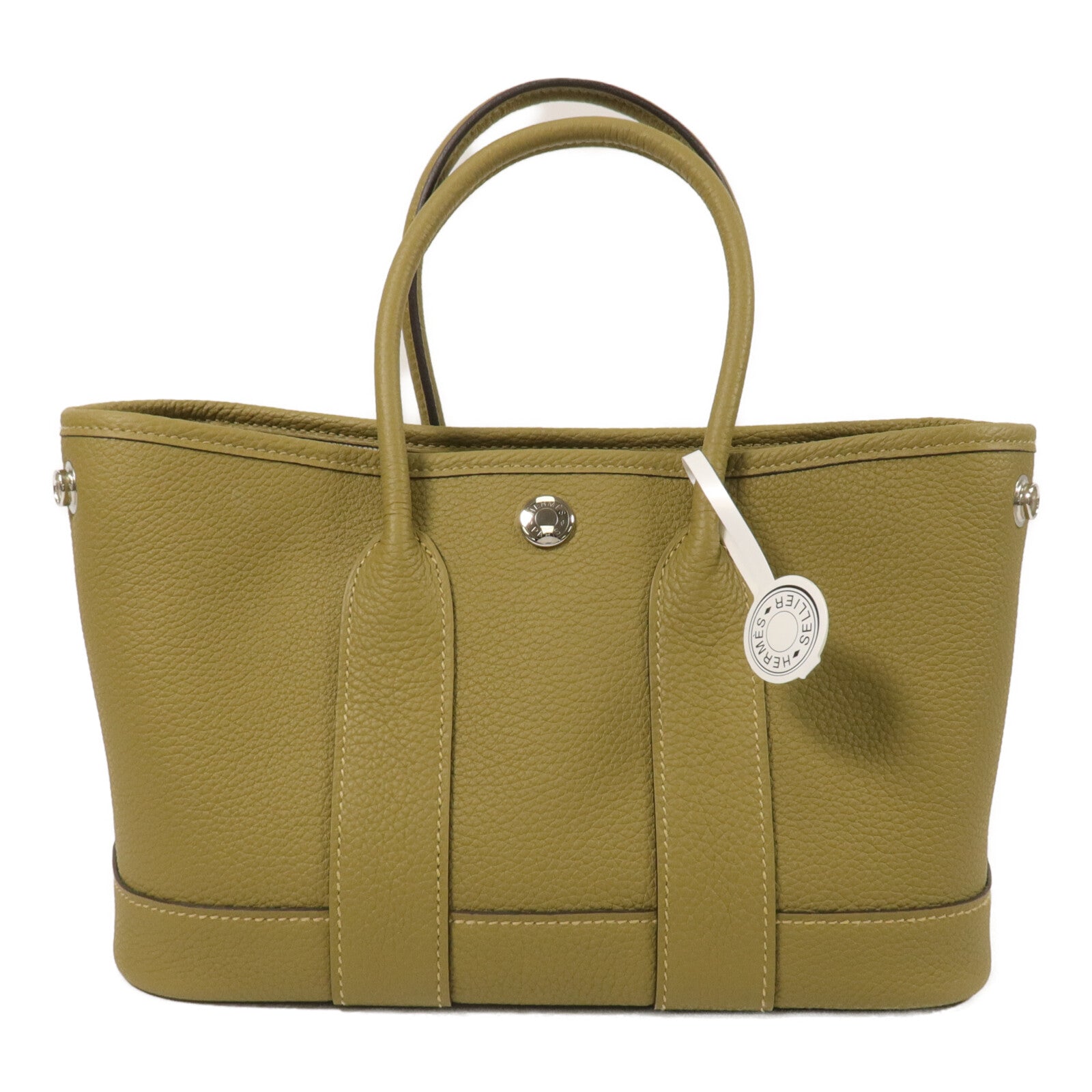 HERMES Negonda皮革Mini Garden Party手挽袋Dune