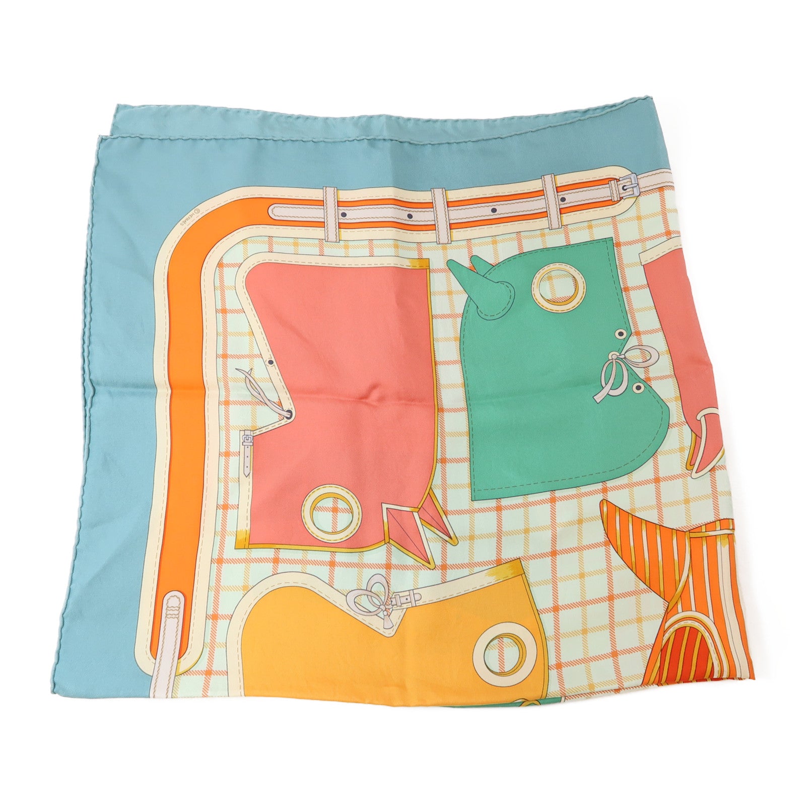 HERMES 絲質Scarf絲巾彩色