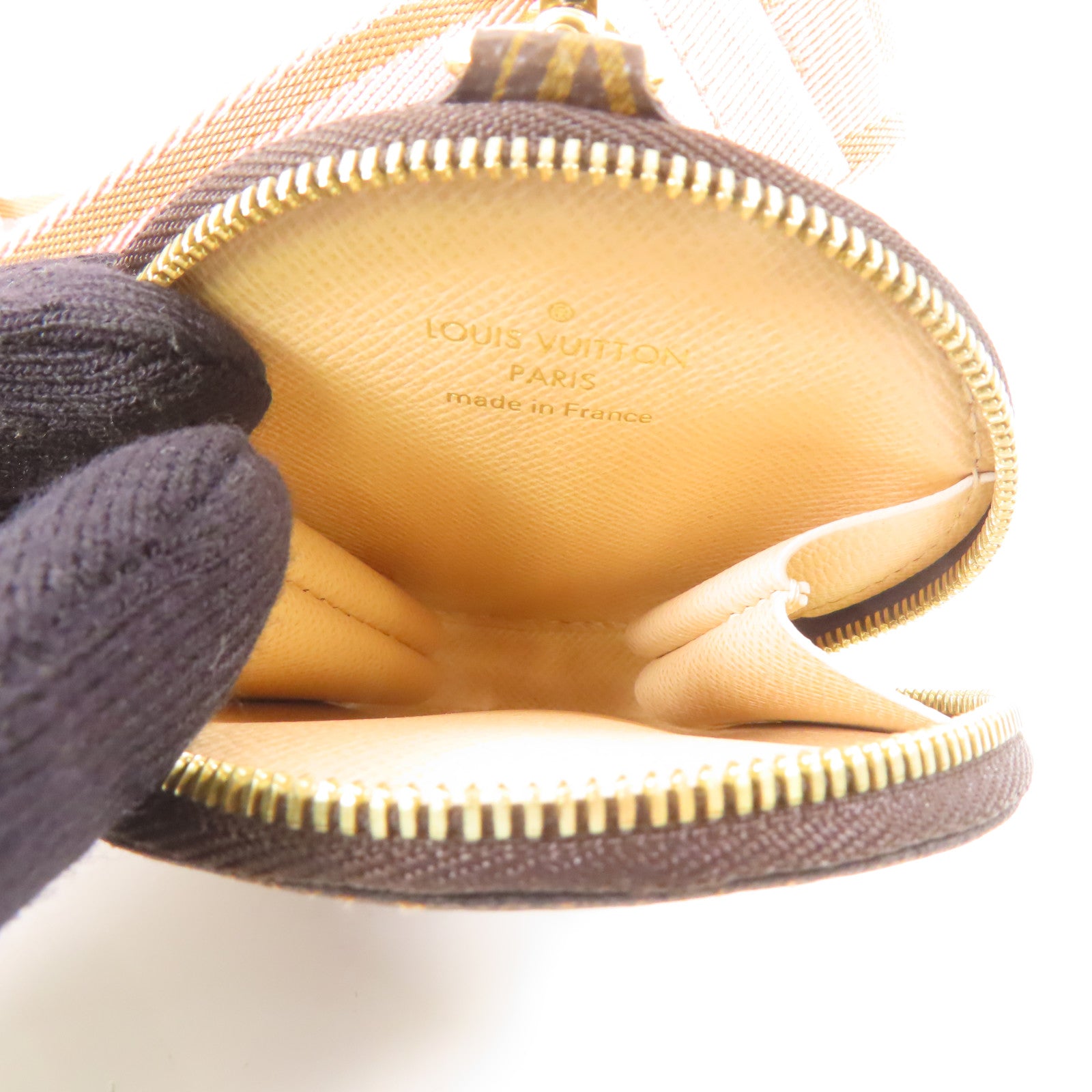 LOUIS VUITTON Monogram Multi Pochette Accessoires金扣肩背袋棕色
