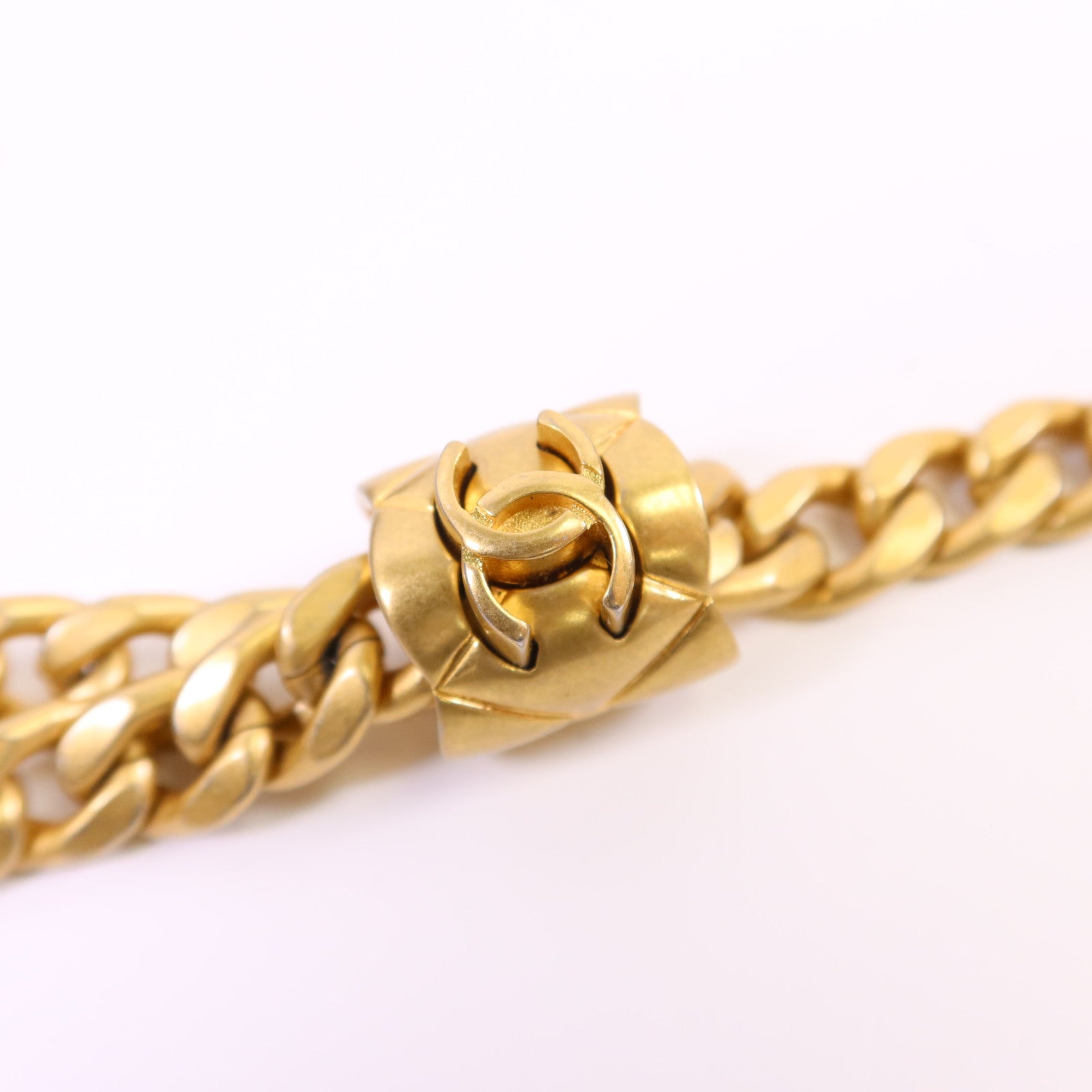 CHANEL 牛皮皮革Chain Shoulder Bag金扣鏈帶肩背袋