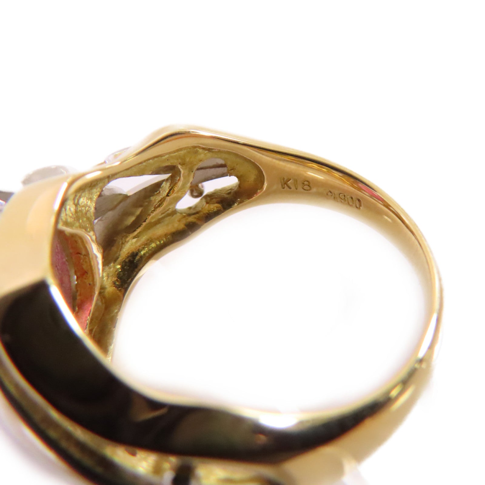 JEWELRY 【激減優惠】18K黃金/PT900鉑金/2.65ct碧壐/0.16ct鑽石戒指Tourmaline Diamond RingUS#6.25