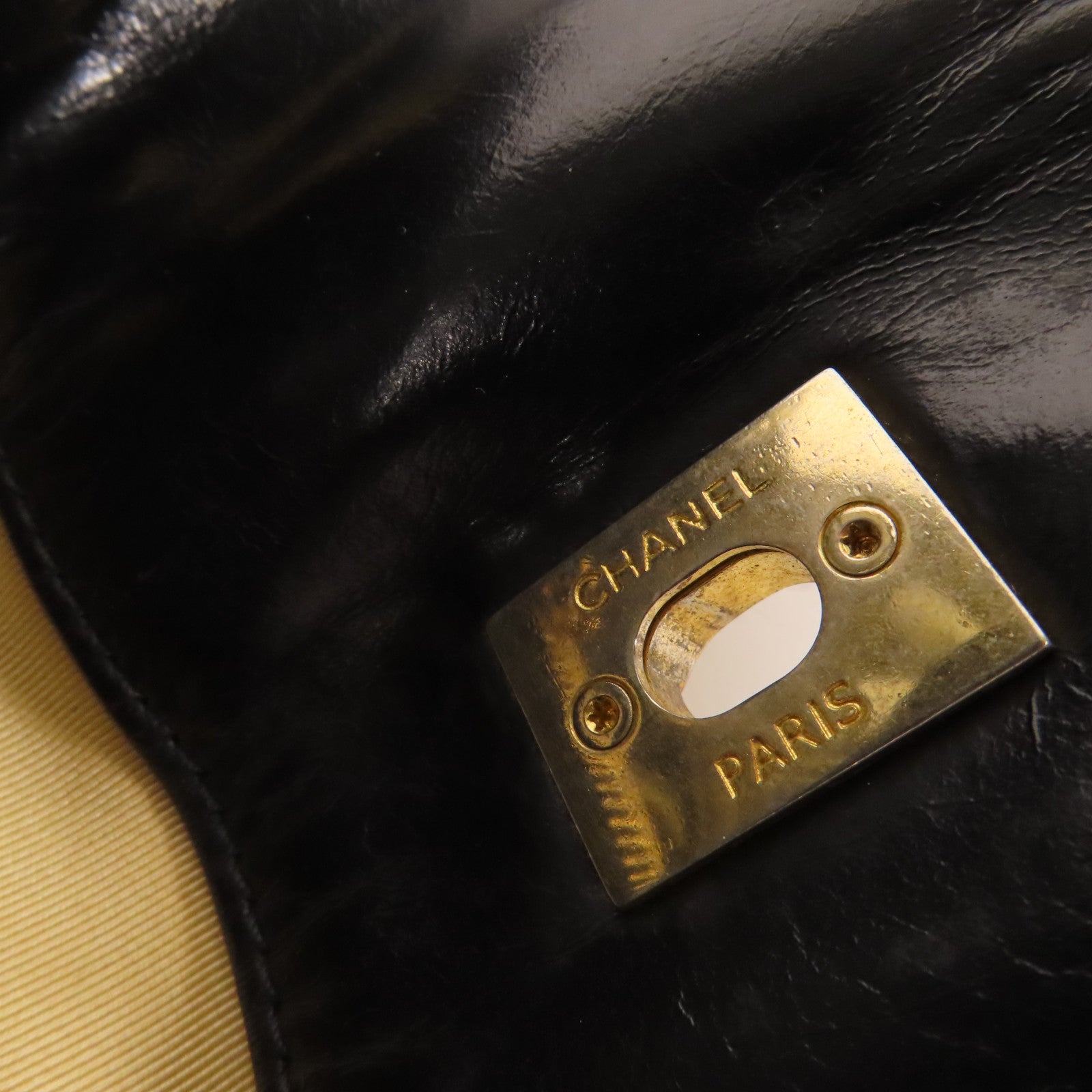 CHANEL 皮革2 Way Shoulder金扣手挽肩背兩用袋