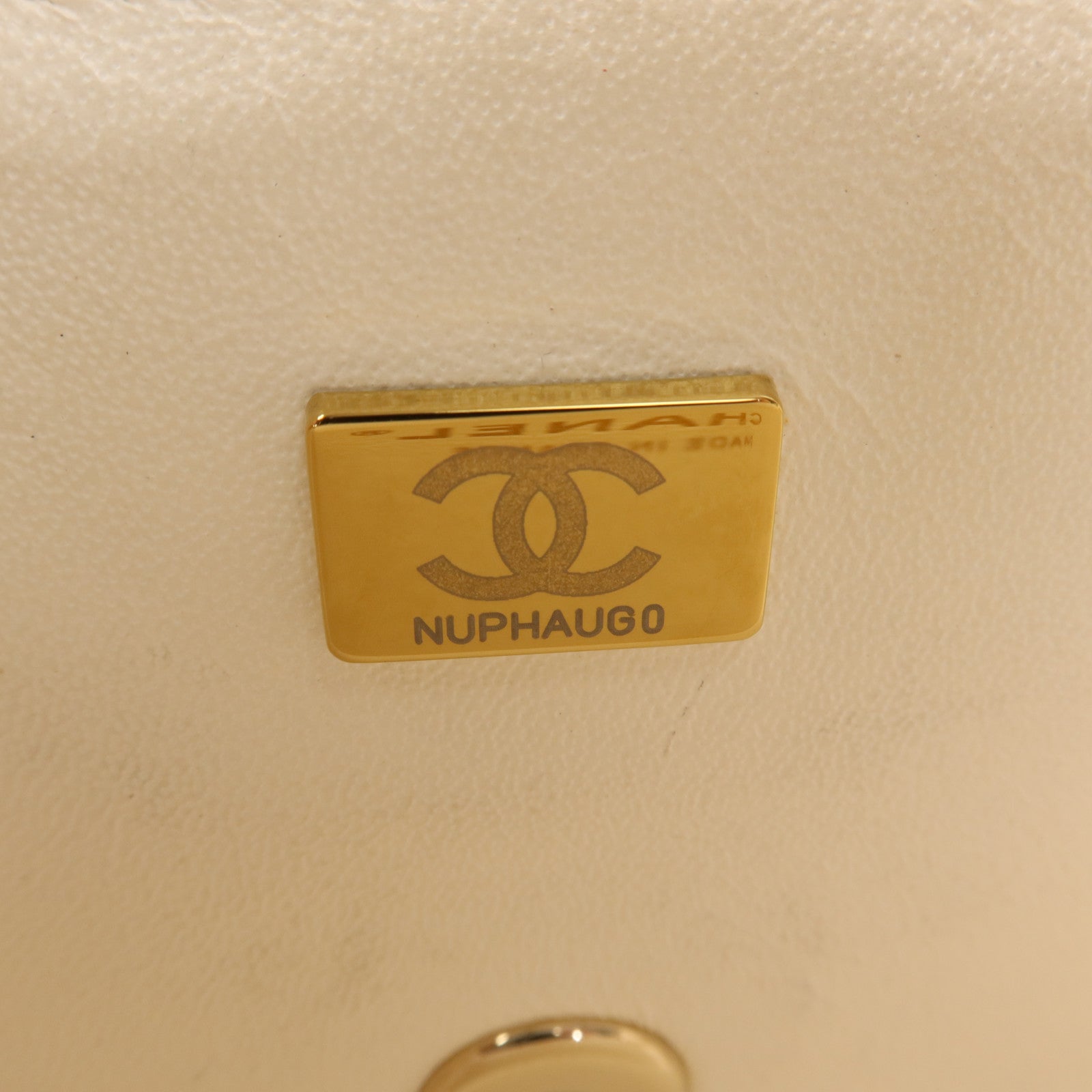 CHANEL 牛皮皮革Chain Shoulder金扣鏈帶肩背袋