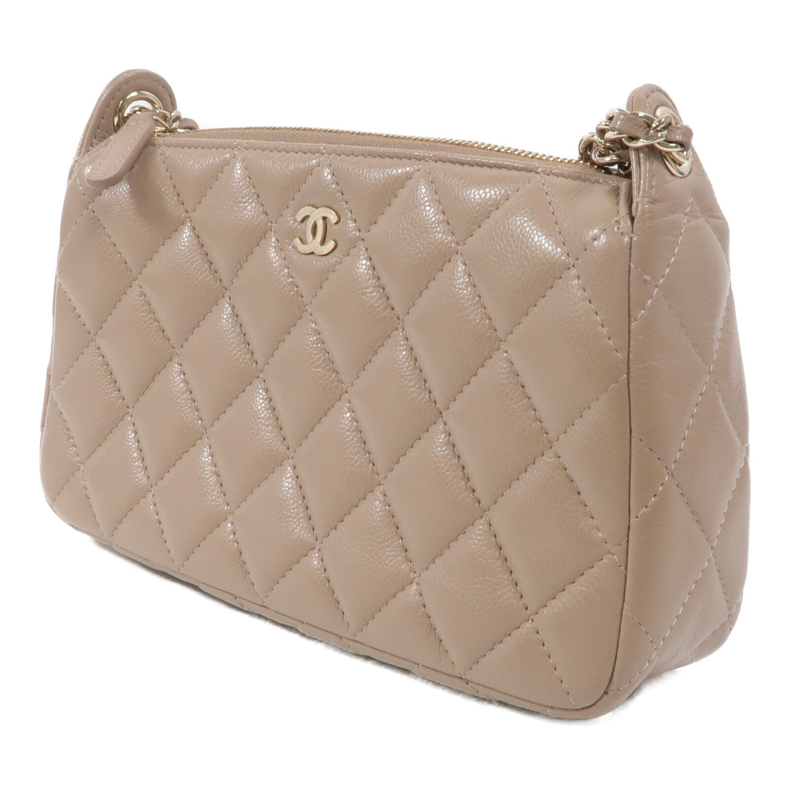 CHANEL 牛皮皮革Chain Shoulder鏈帶肩背袋