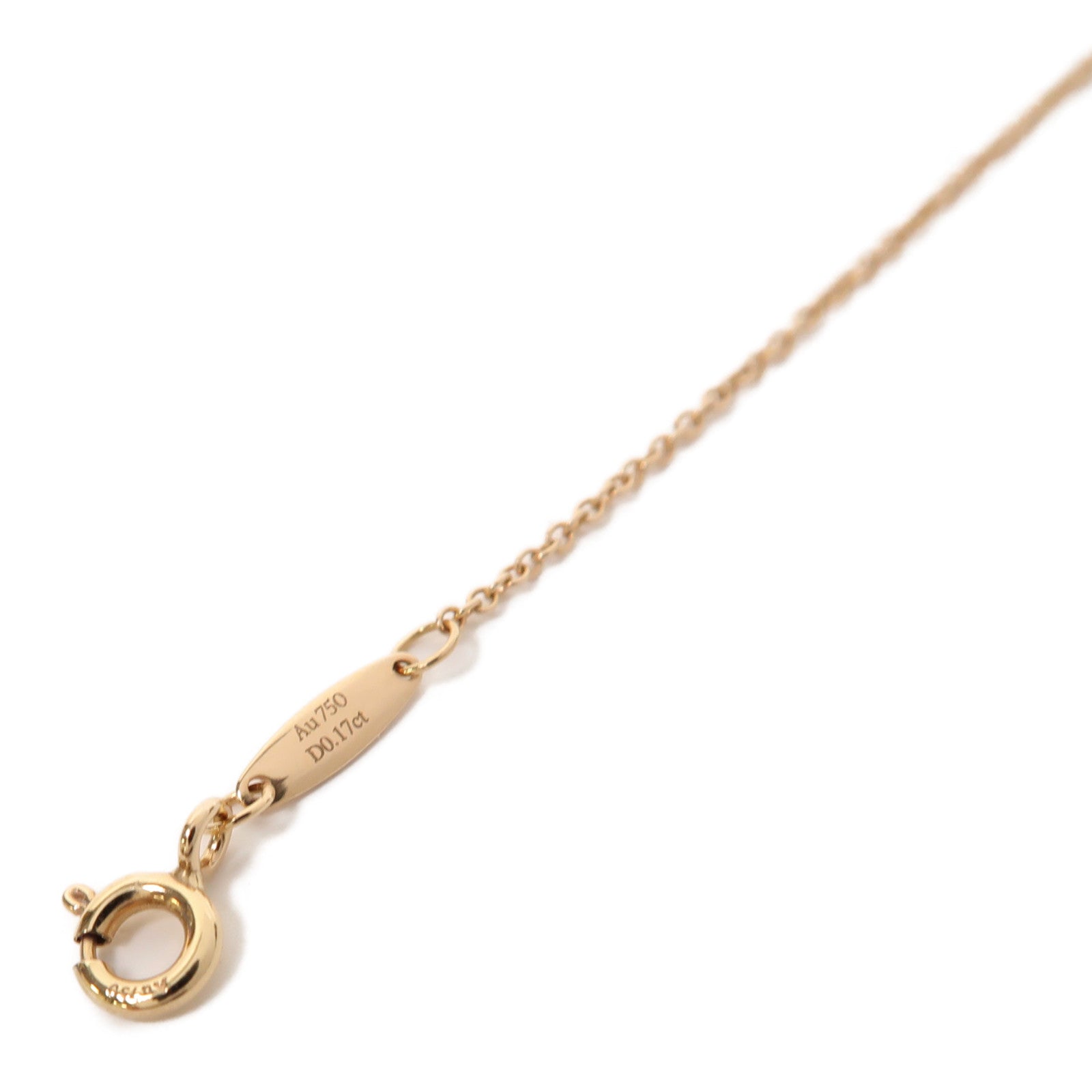 TIFFANY＆CO 【激減優惠】18K玫瑰金Heart Diamond Necklace 0.17ct鑽石項鍊