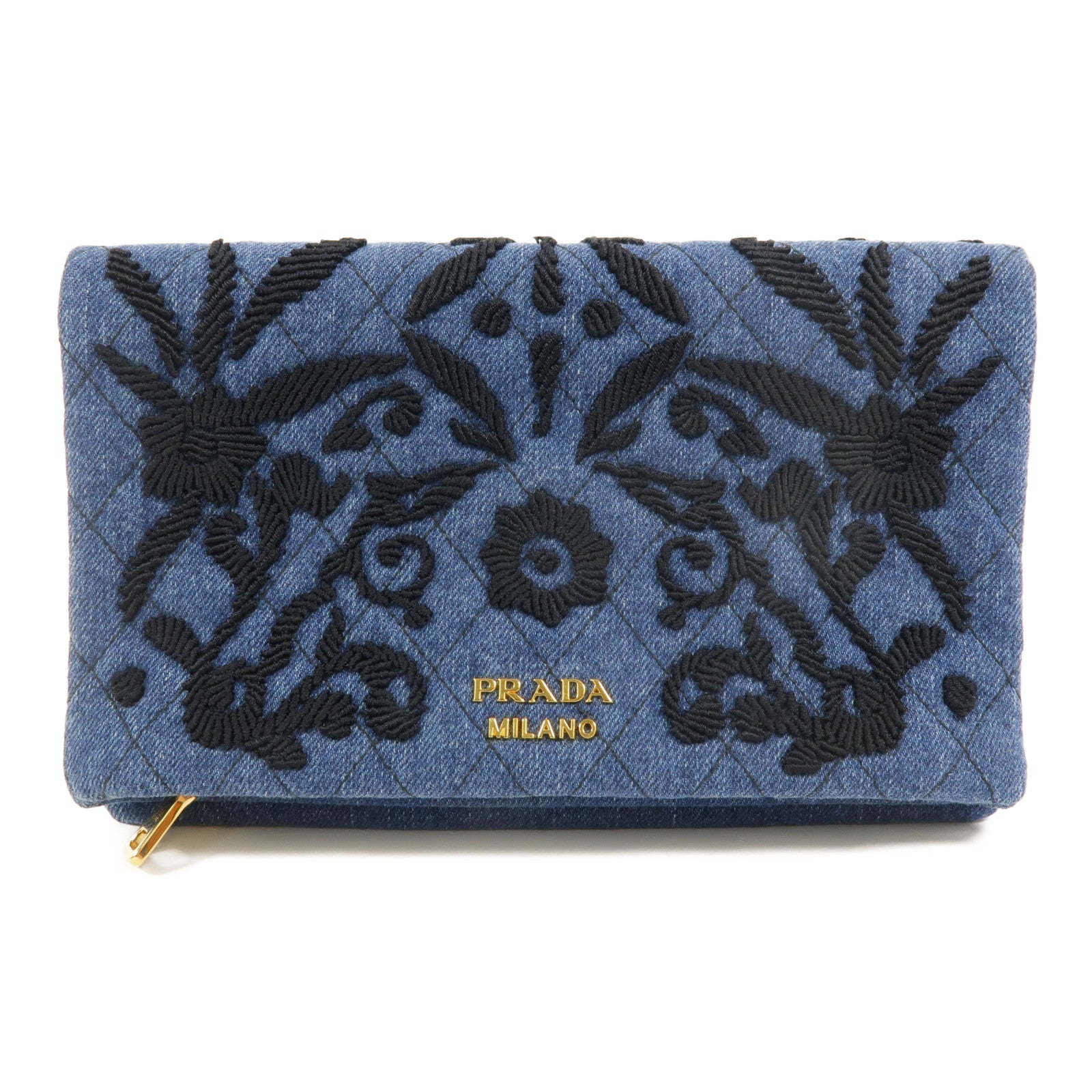 PRADA 牛仔布Clutch手拿包
