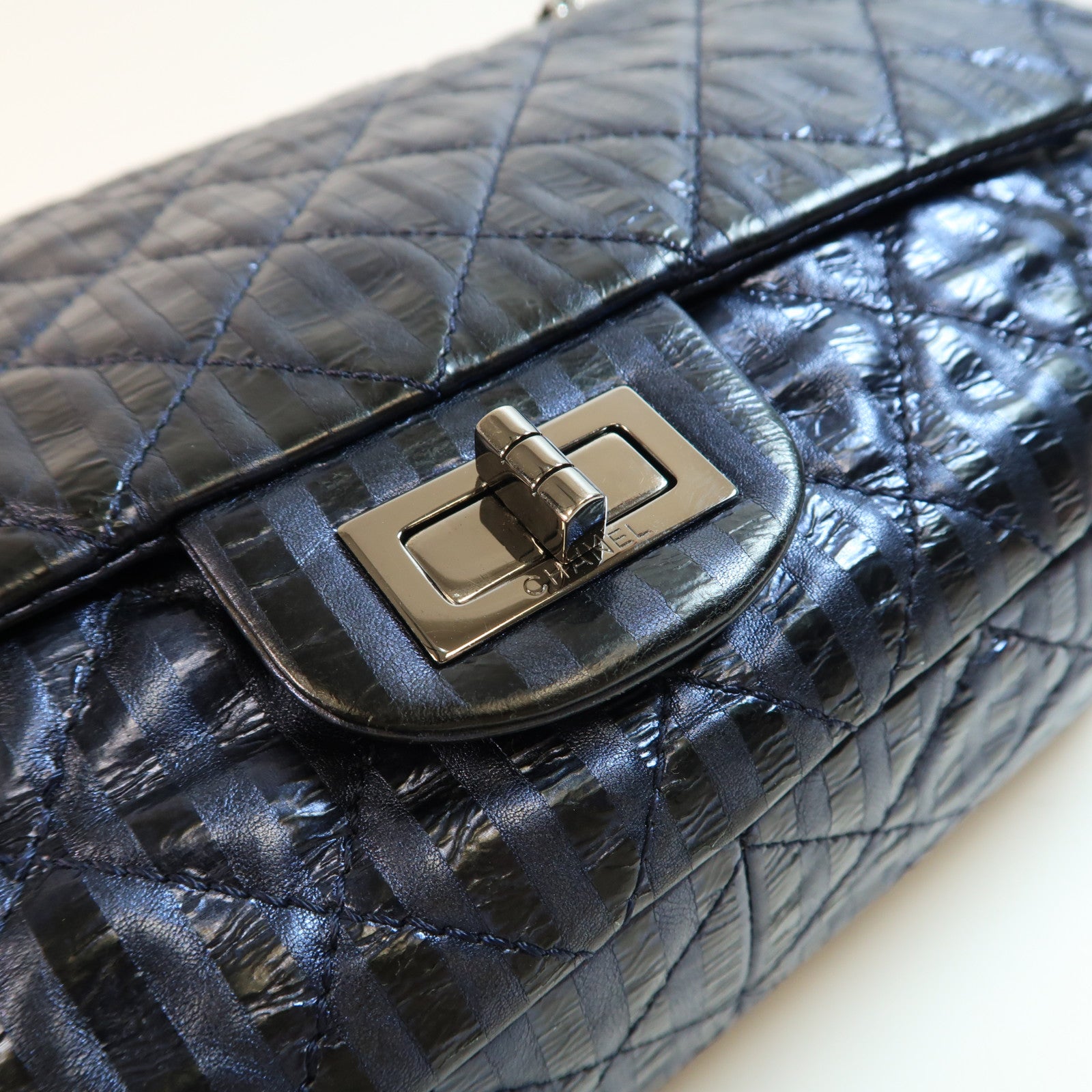 CHANEL 【激減優惠】牛皮皮革Chain Shoulder銀扣鏈帶肩背袋