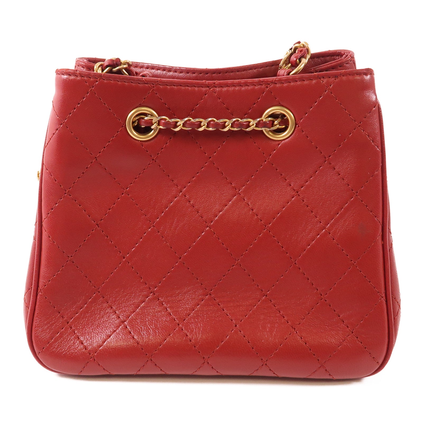 CHANEL 牛皮皮革Chain Shoulder Bag金扣鏈帶肩背袋