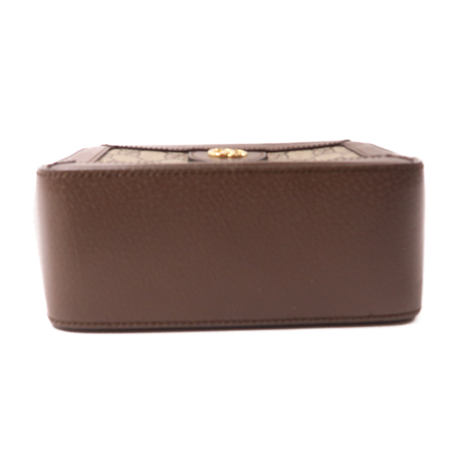 GUCCI 塗層帆布Ophidia GG Mini Supreme金扣鏈帶肩背袋啡色