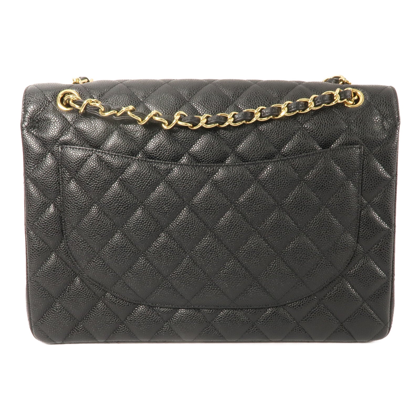 CHANEL 牛皮皮革Maxi Classic鏈帶肩背袋