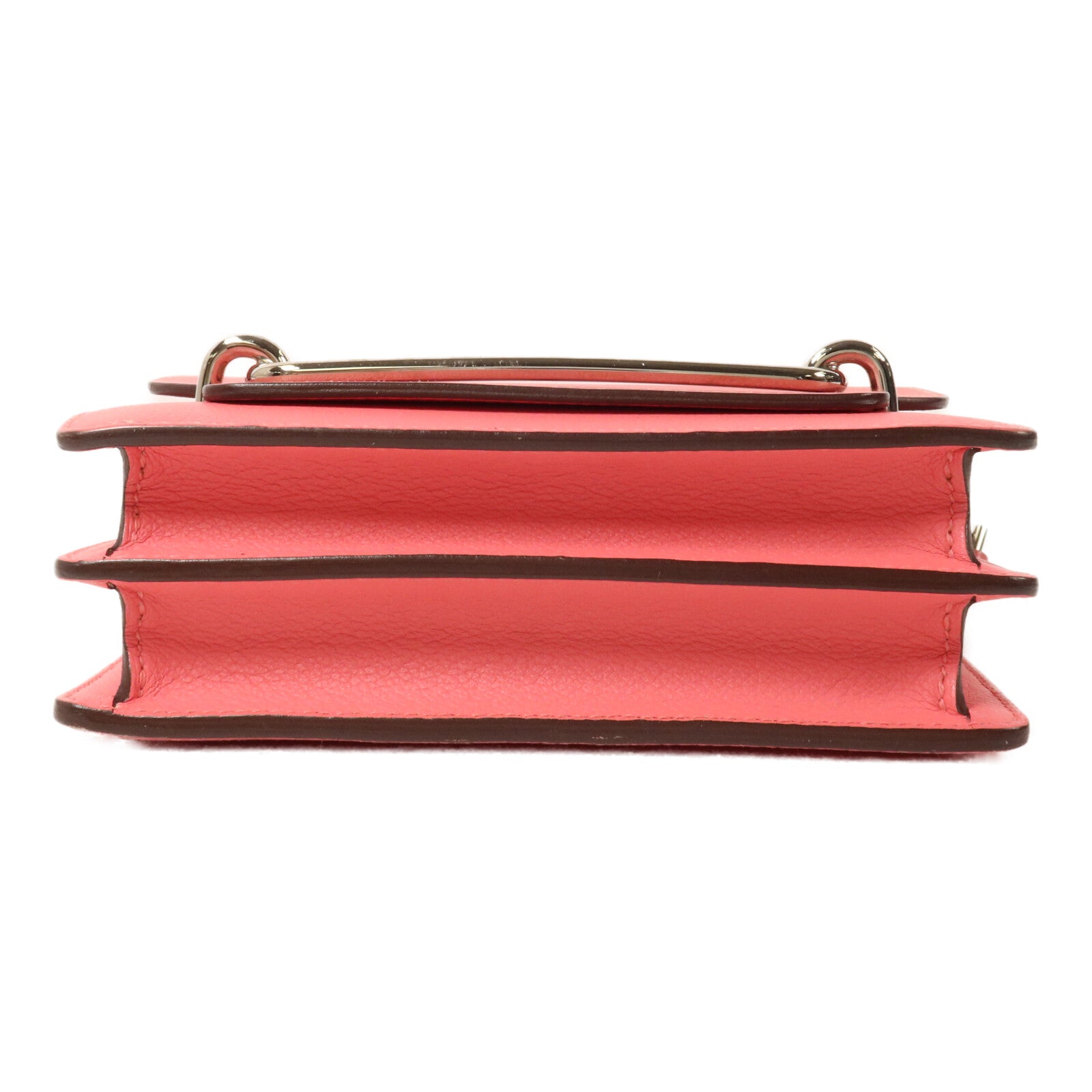 HERMES Evercolor皮革Roulis Mini肩背袋Rose Azalee