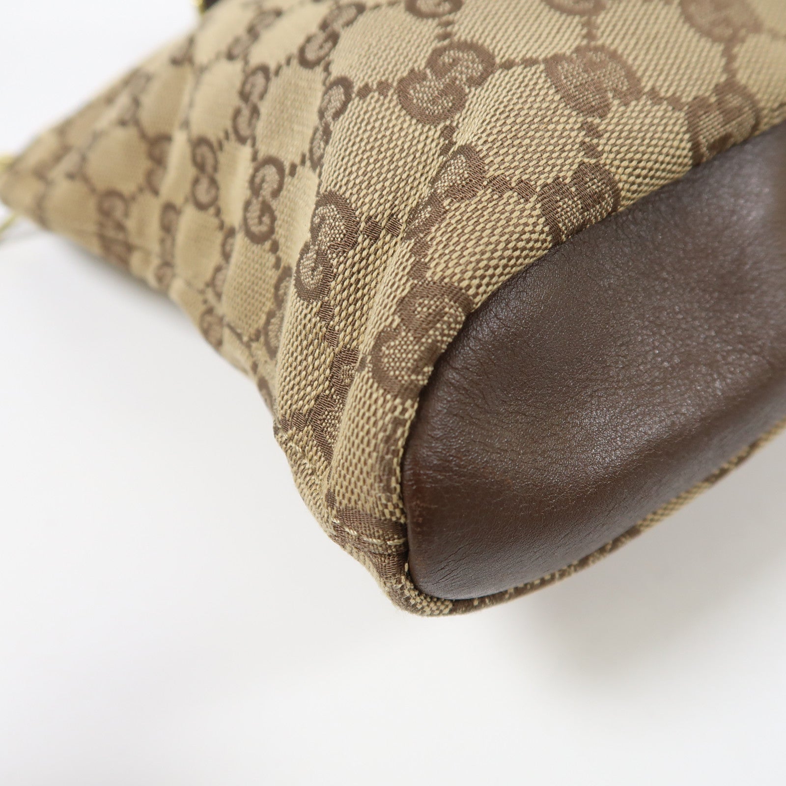 GUCCI 帆布Shoulder Bag金扣肩背袋啡色