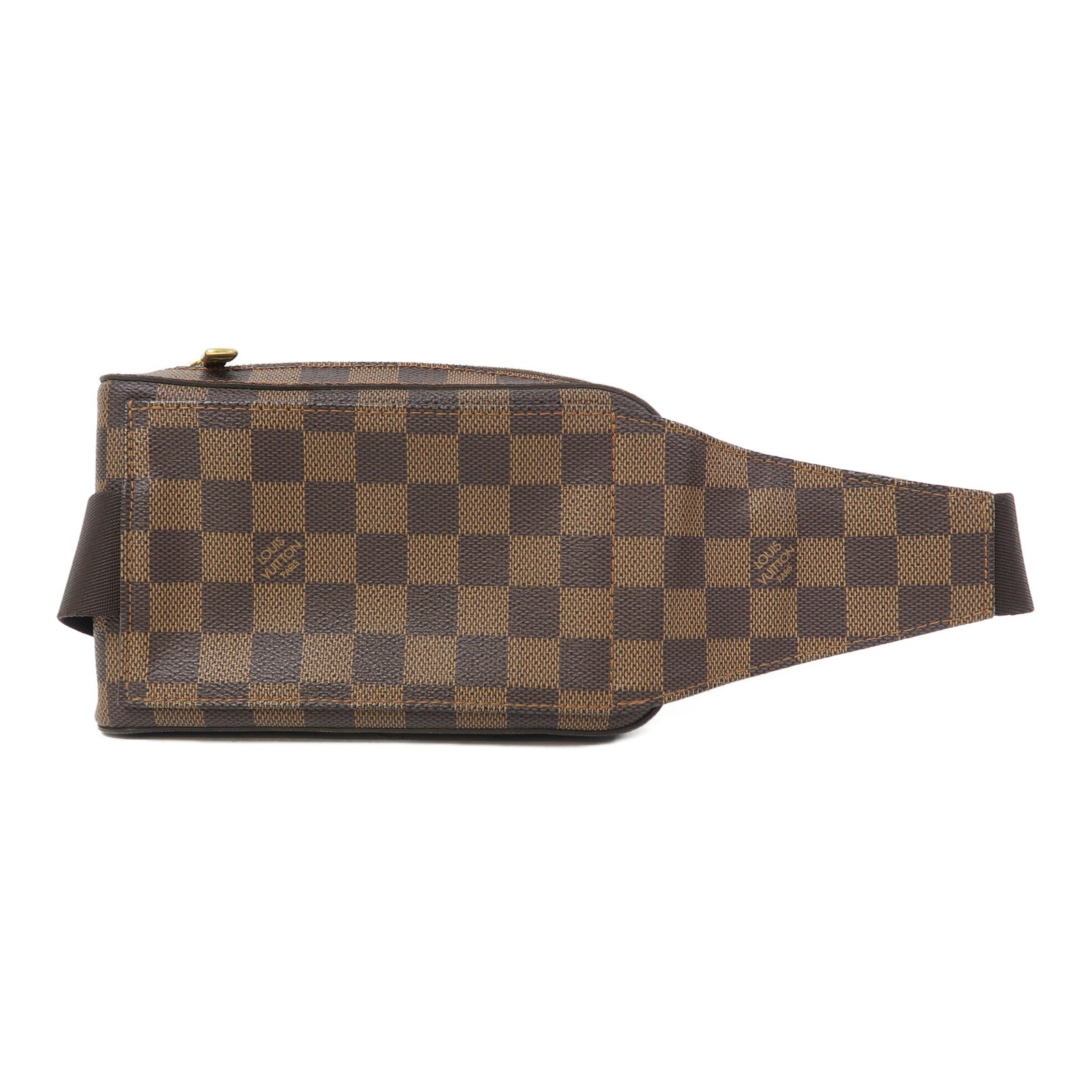 LOUIS VUITTON 【激減優惠】Damier Ebene Geronimos金扣腰包啡色