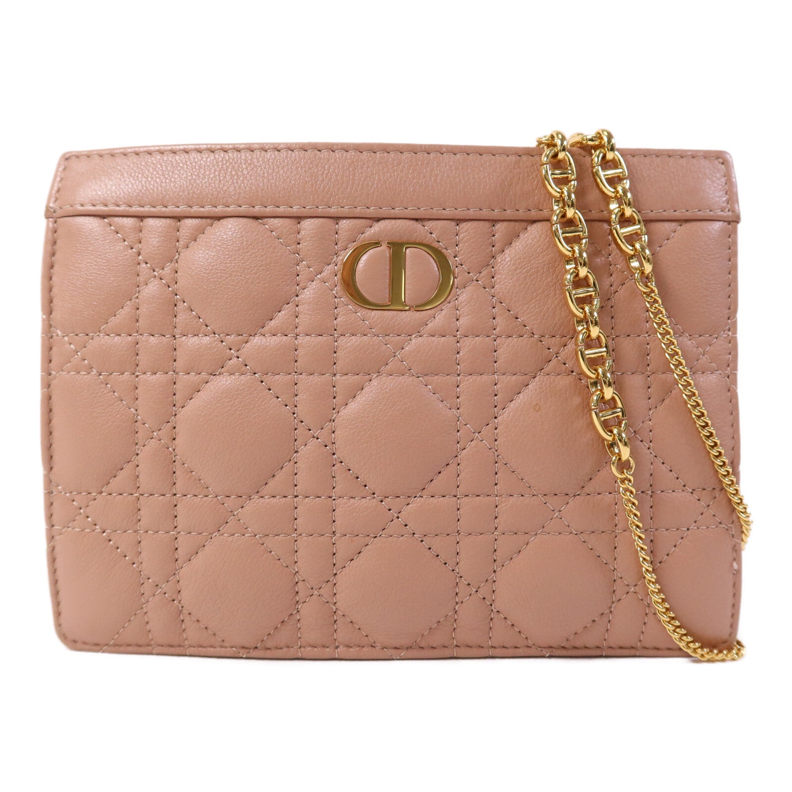 Dior 羊皮皮革Caro Every金扣鏈帶肩背袋