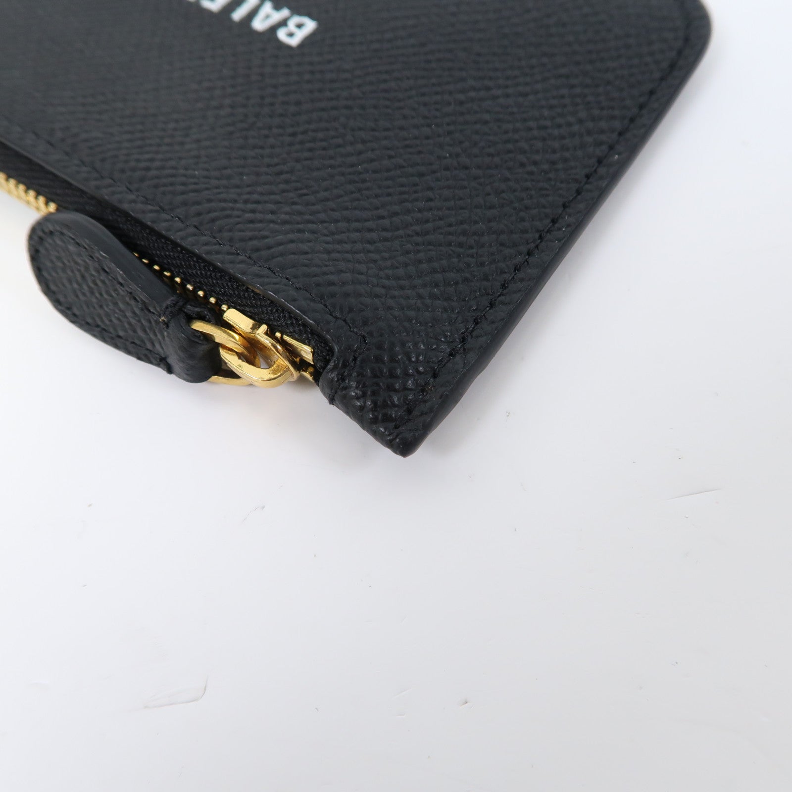 BALENCIAGA 牛皮皮革Card Case金扣卡片套黑色